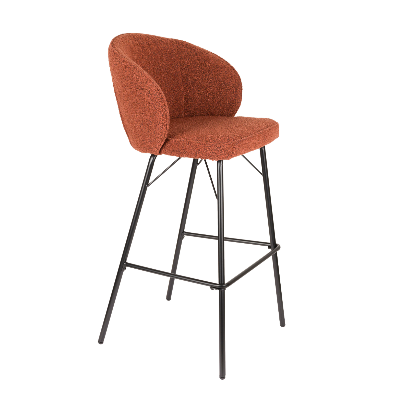 JOA stool terracotta with black base