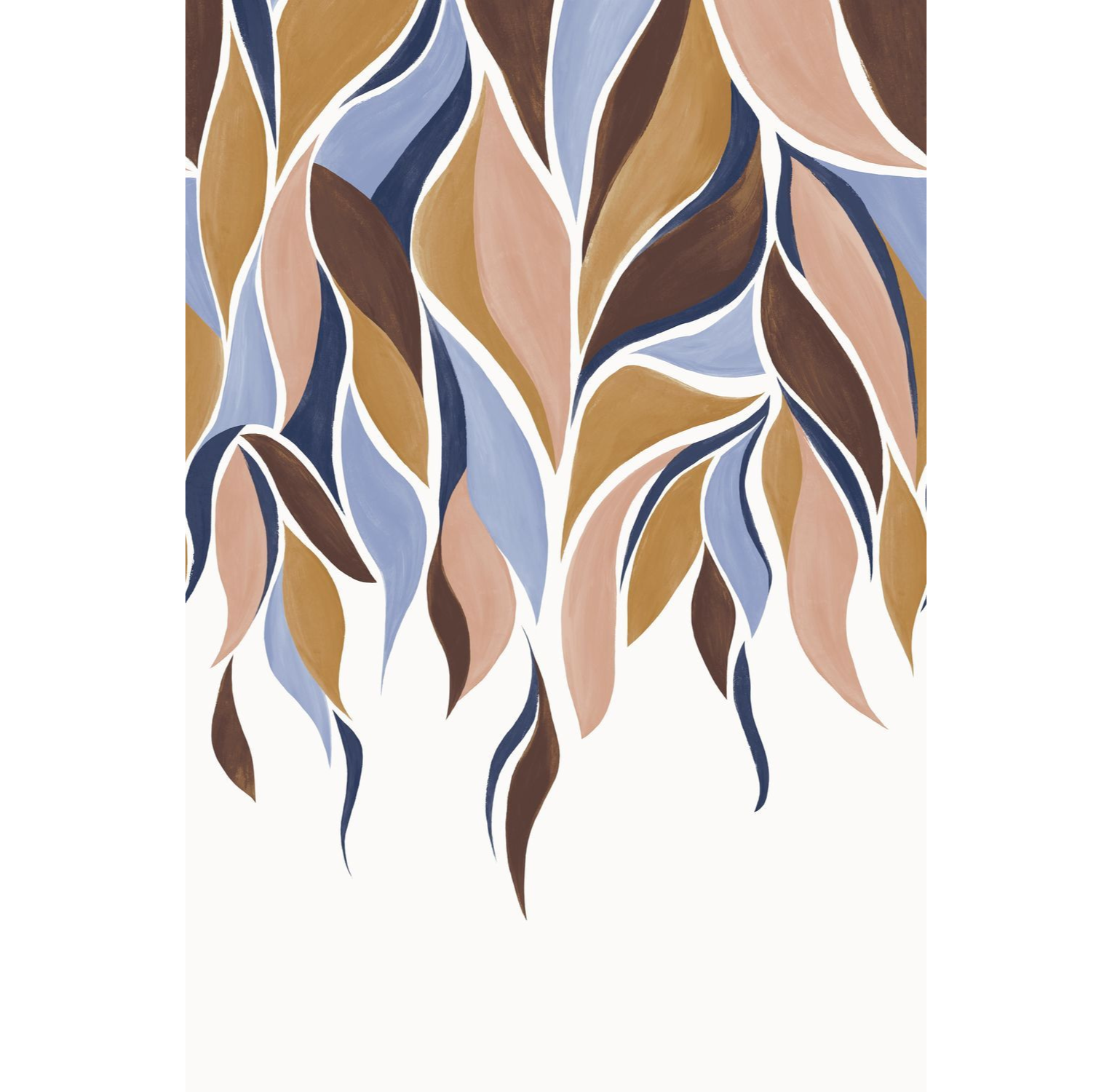 GRACILIS mural in brown with blue