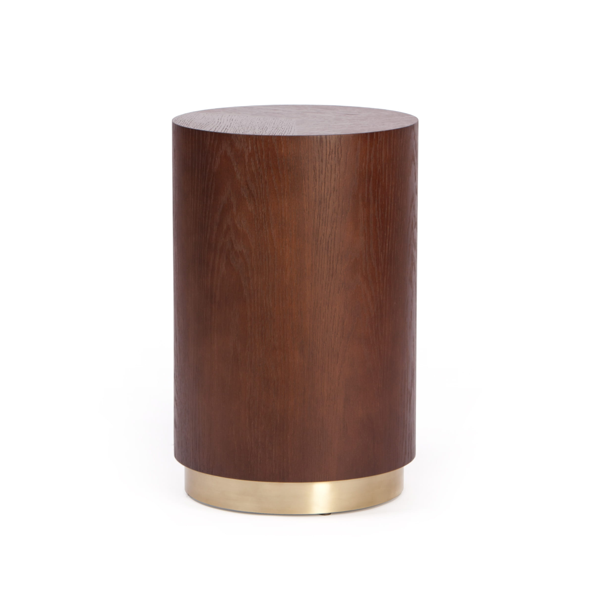TROMME brown coffee table with a gold base