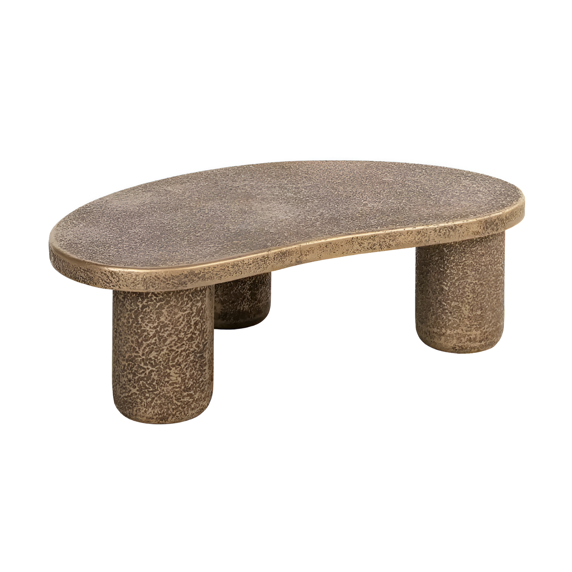KENOBI distressed gold coffee table