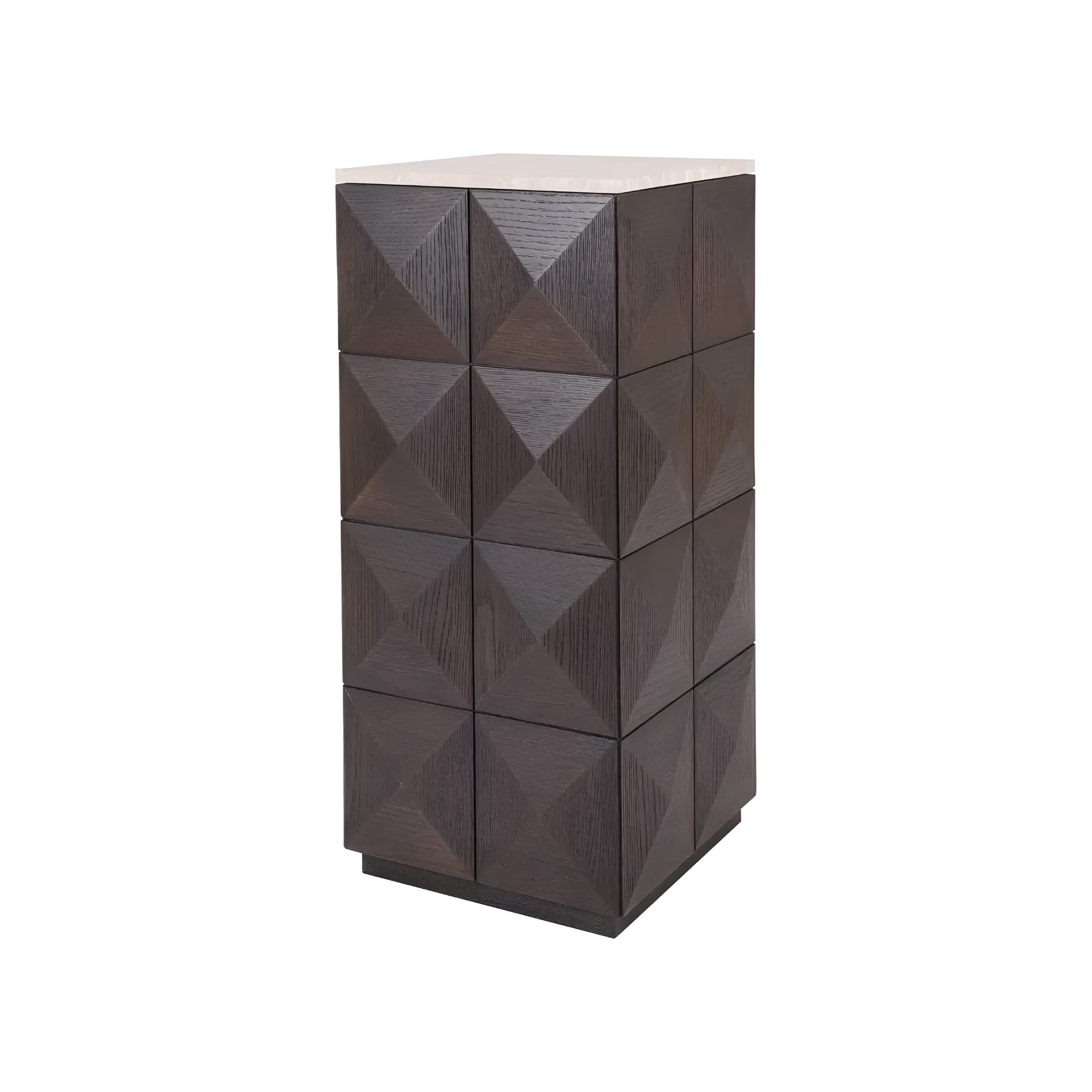 CLAREMONT brown side table with beige top