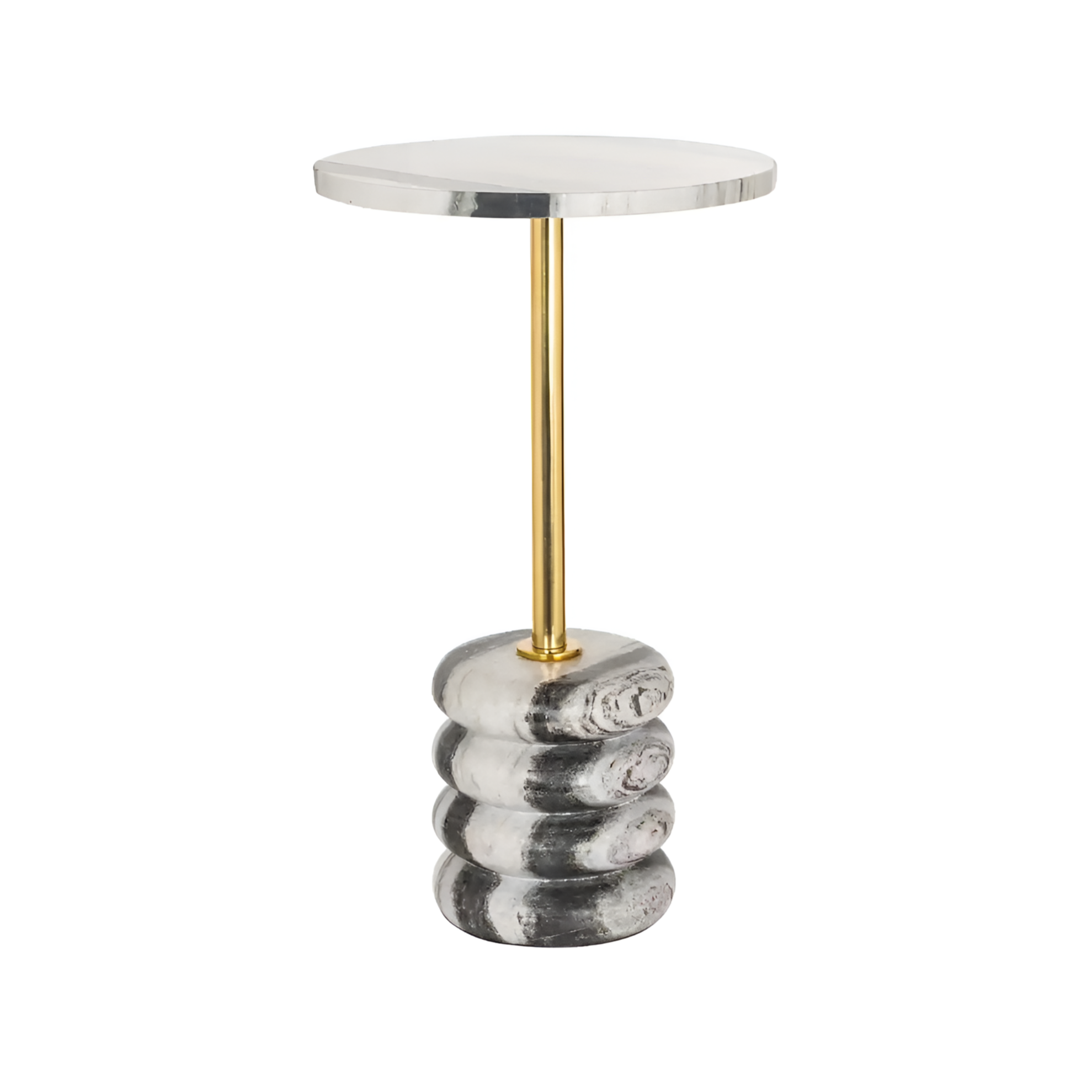 ISOLDE Side Table in White-Gray