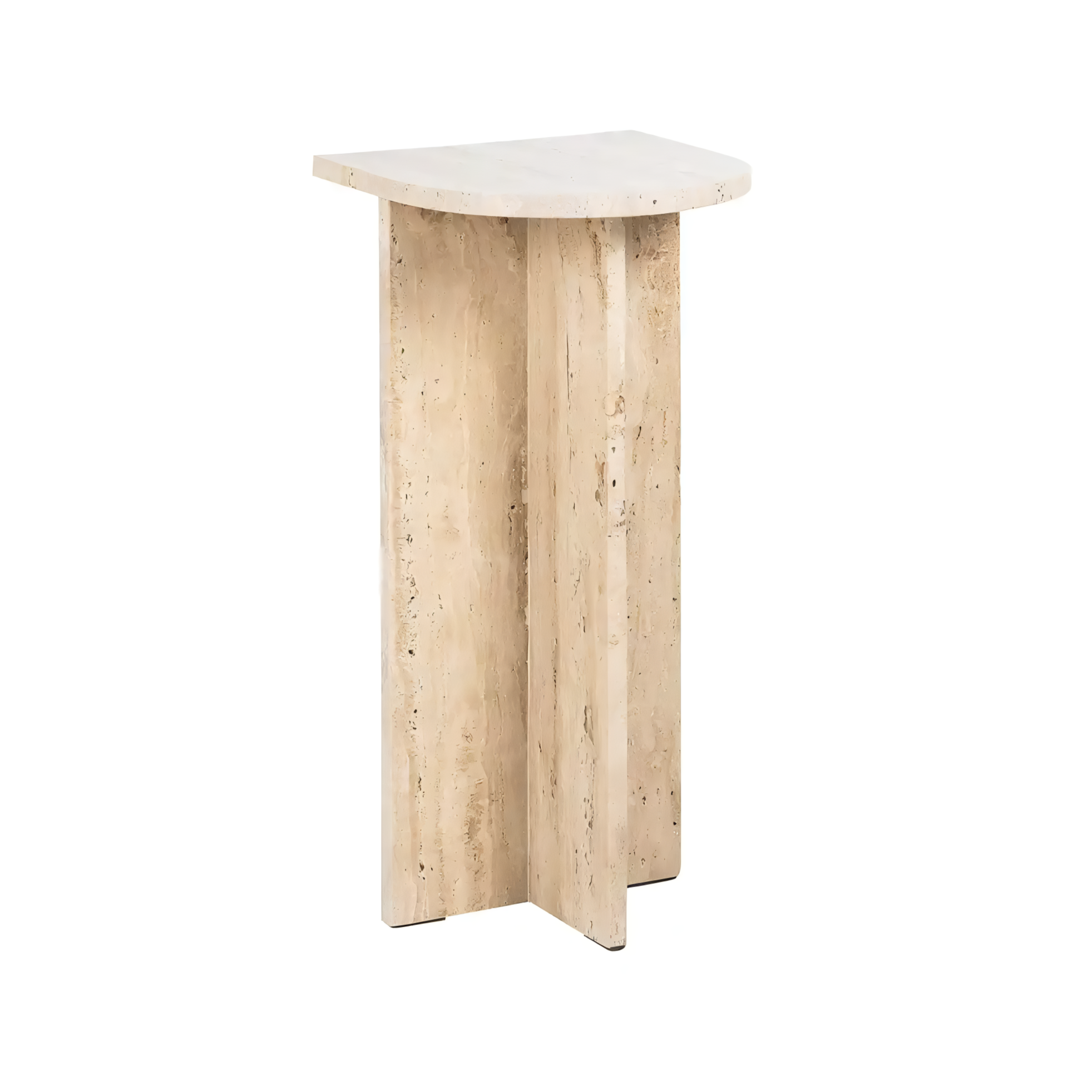COSTELLO beige travertine side table