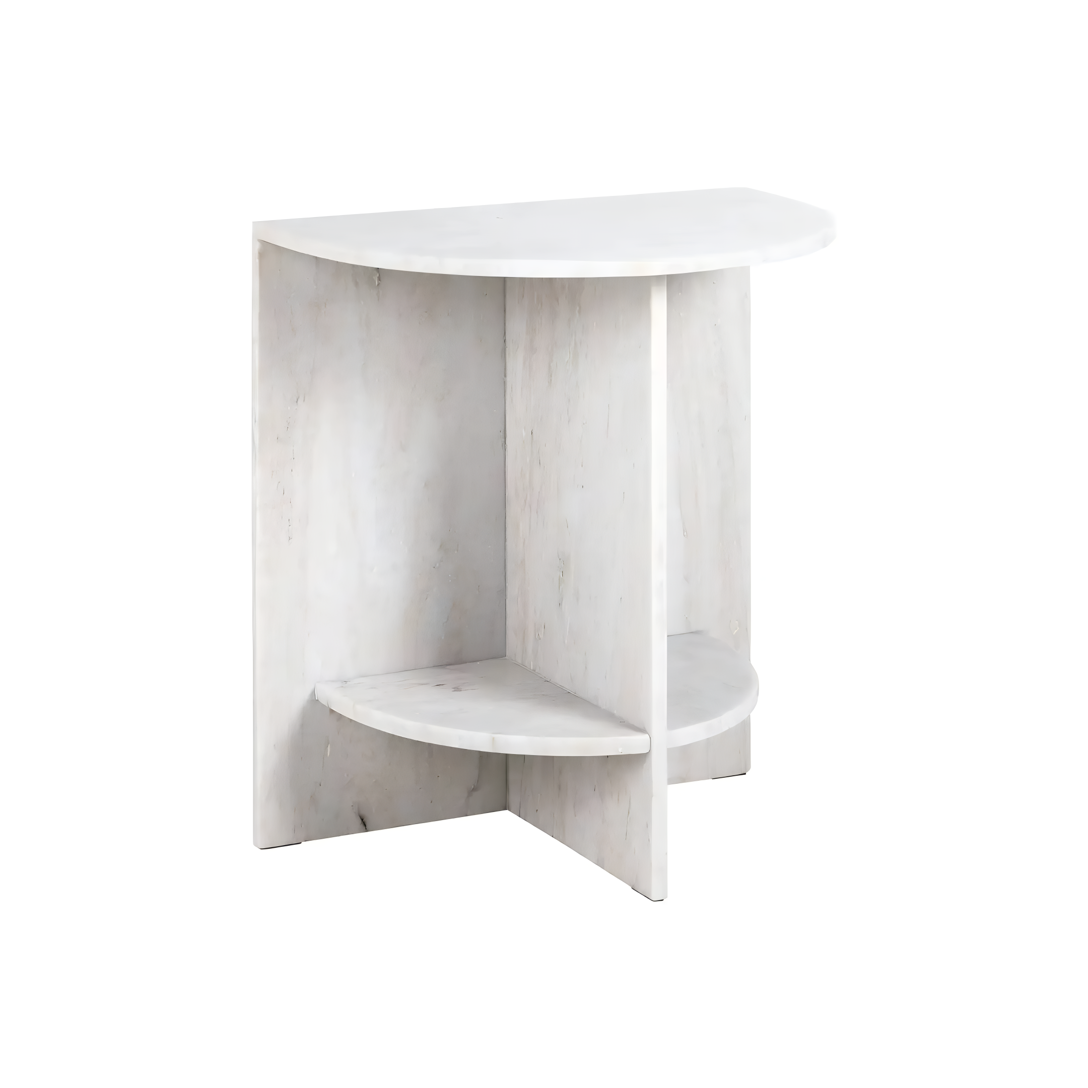 LANSKY Side Table White Marble