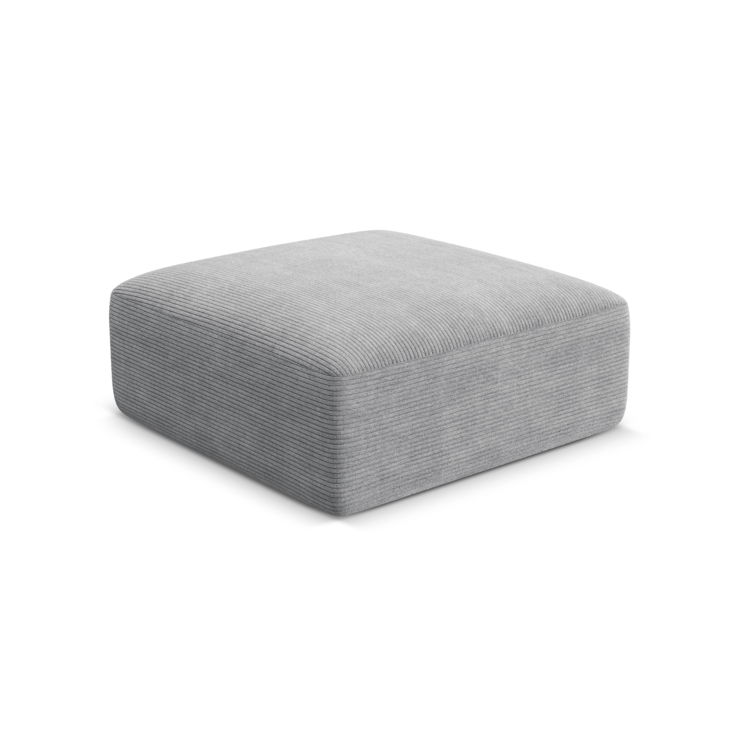 CAMPI light gray corduroy pouf