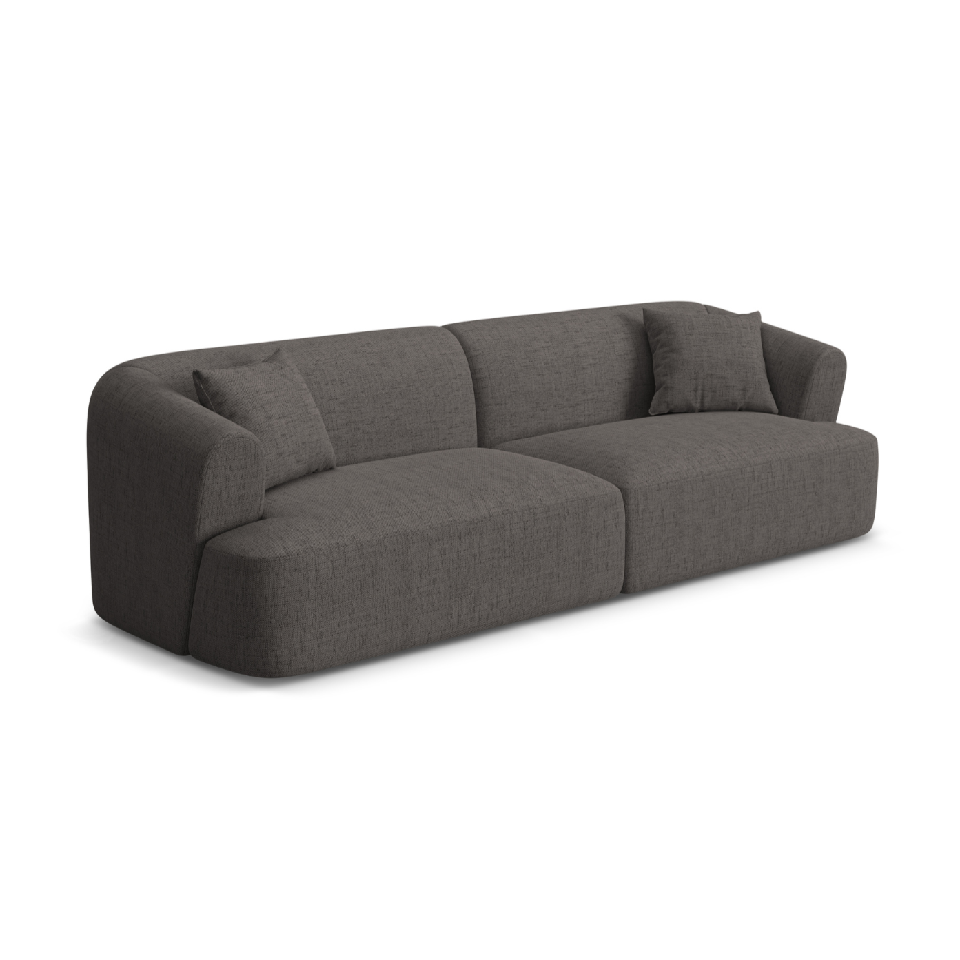 Sofa für 4 Personen CAMPI graues Chenille