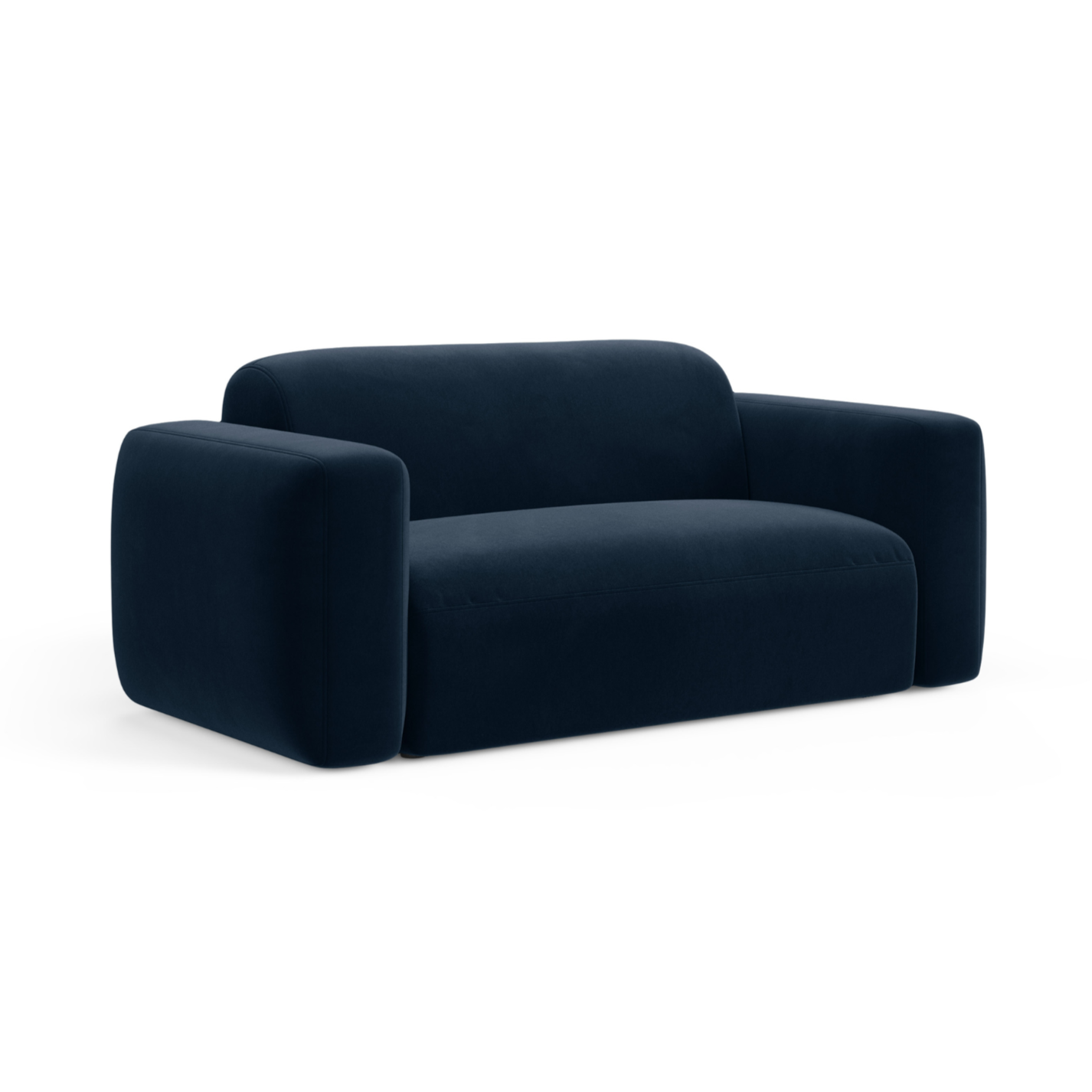 Samtsofa 2-sitzig STRINO marineblau