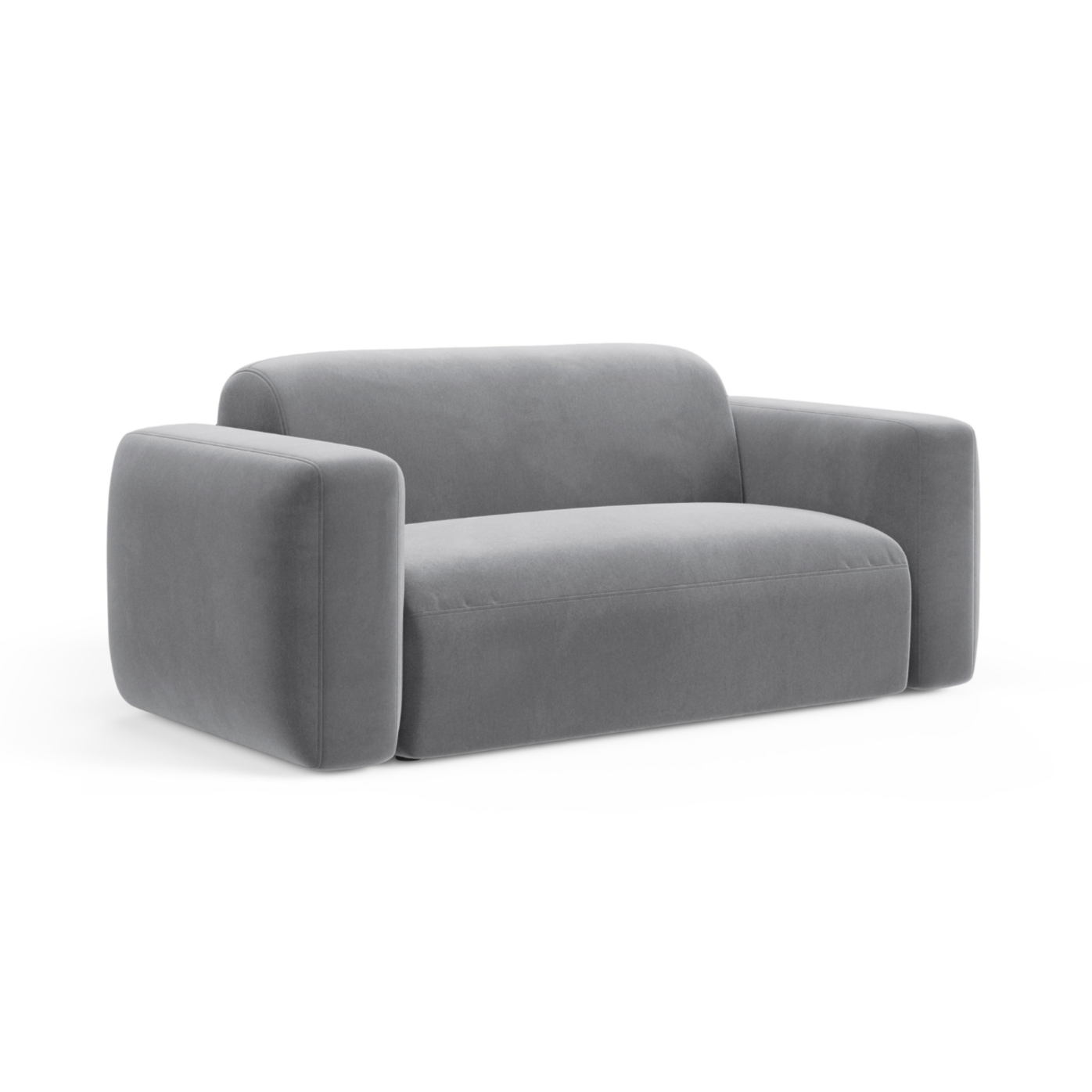 Sofa aus Samt 2-sitzig STRINO grau