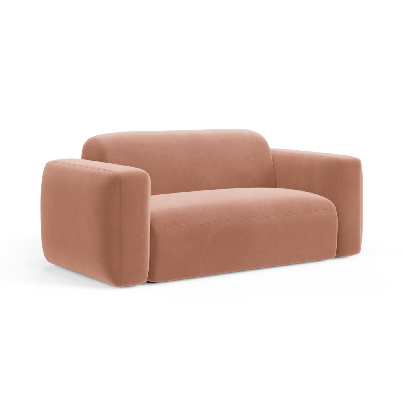 Samtsofa 2-sitzig STRINO rosa