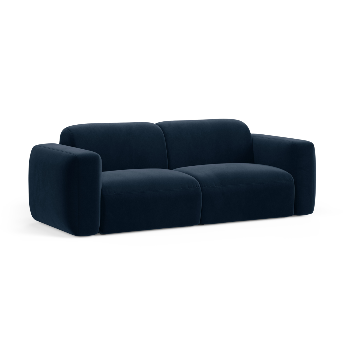 Samtsofa 3-sitzig STRINO marineblau
