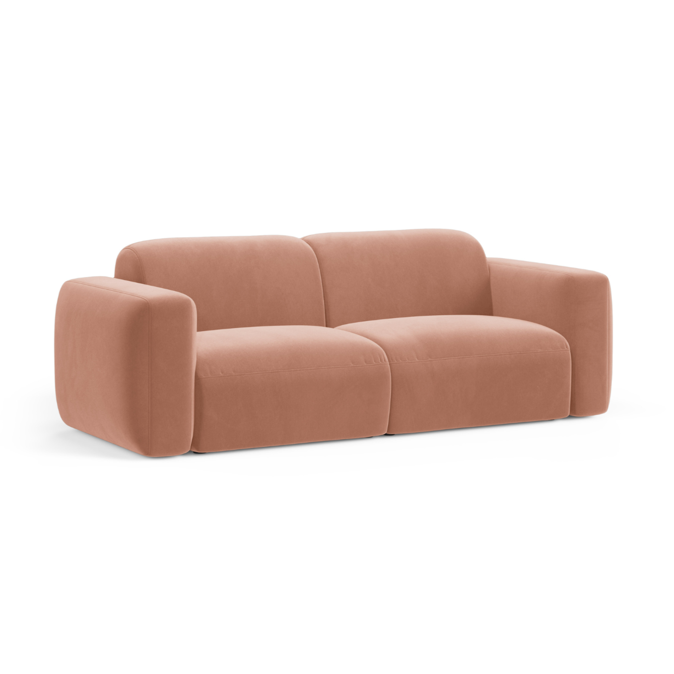 Sofa aus Samt 3-sitzig STRINO rosa