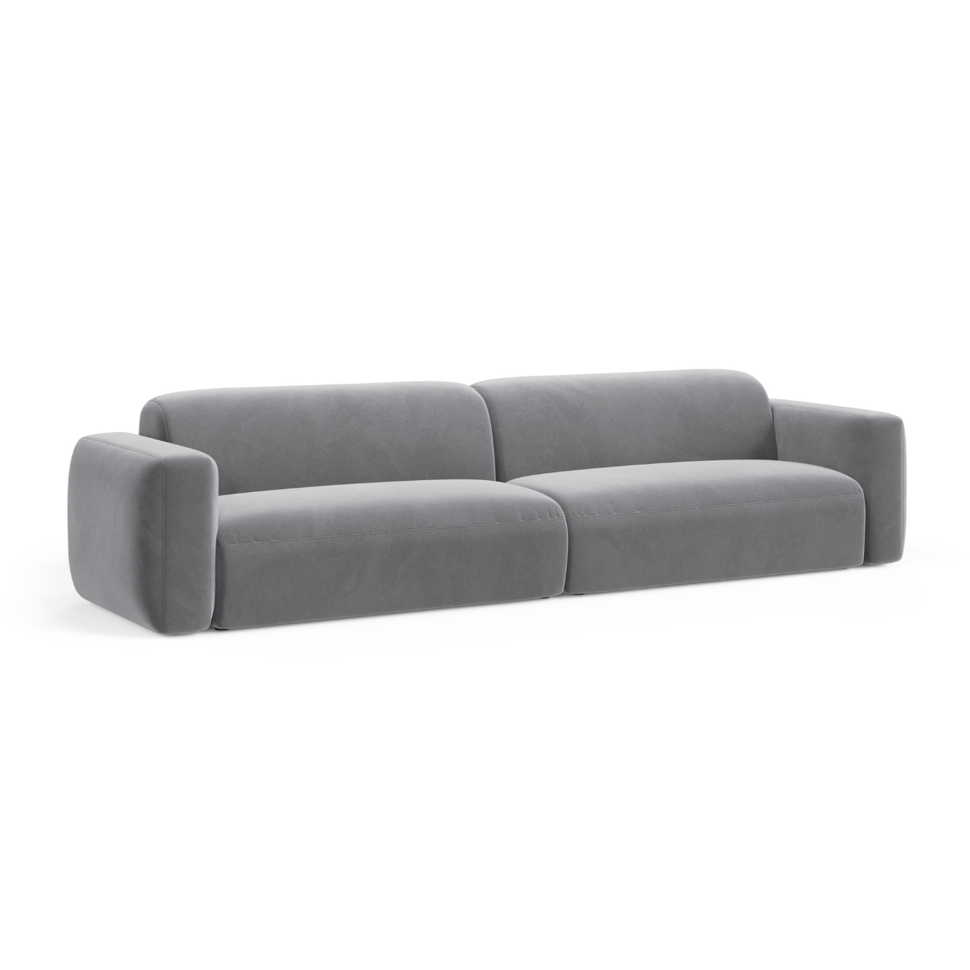 Sofa aus Samt für 4 Personen STRINO grau