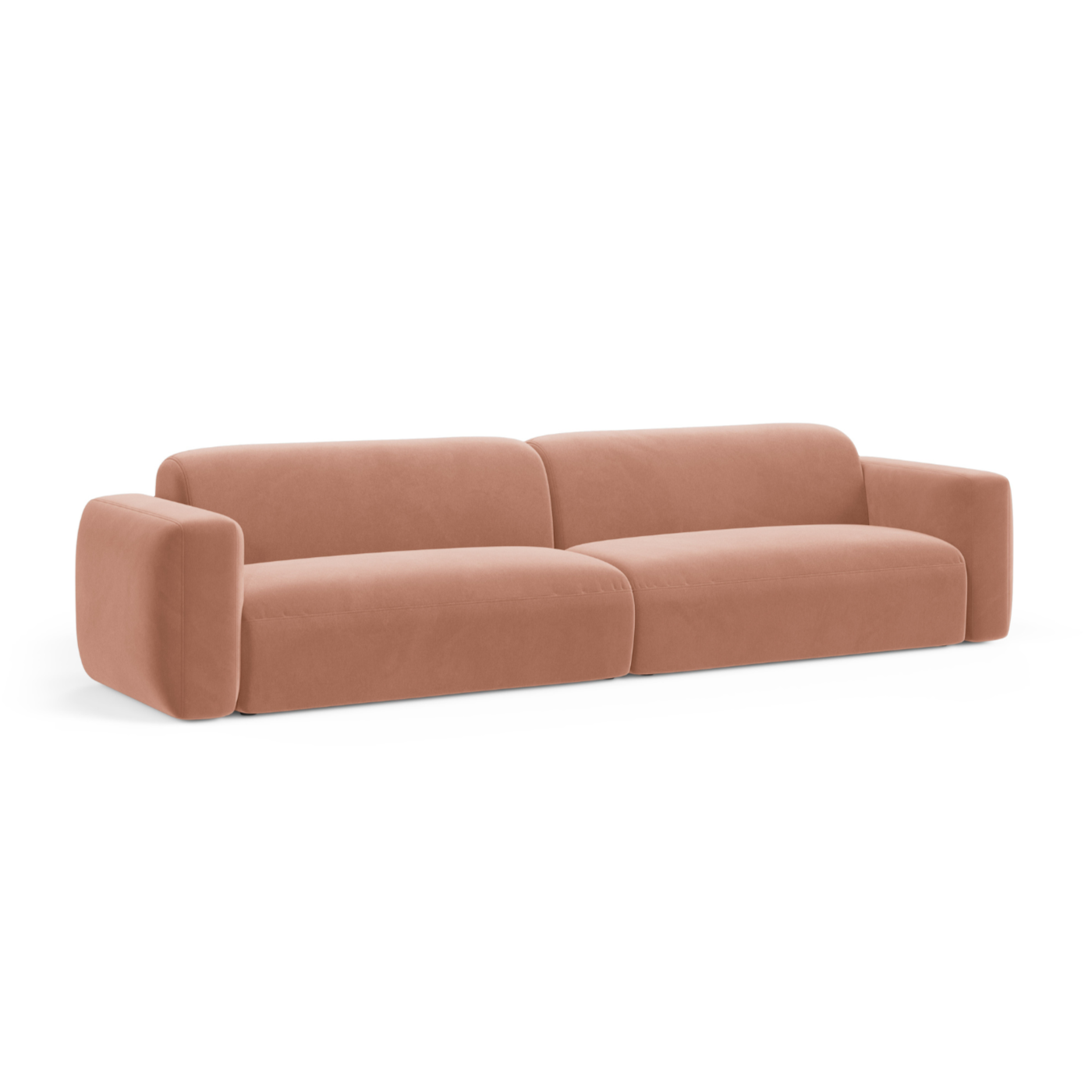 Sofa aus Samt für 4 Personen STRINO rosa
