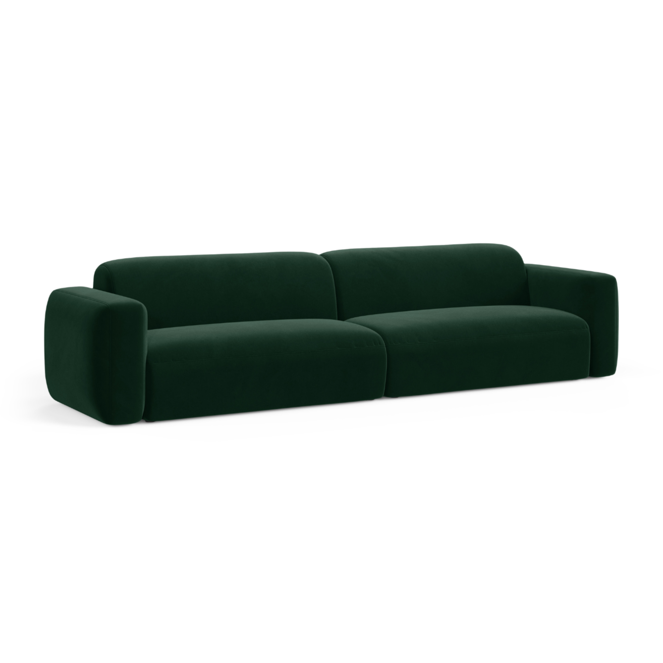 Sofa aus Samt für 4 Personen STRINO in Flaschengrün