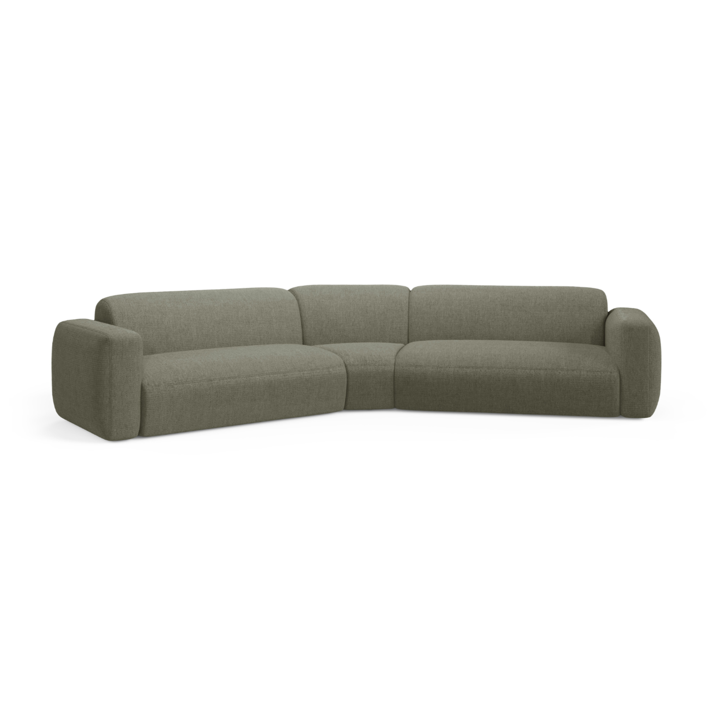 Symmetrical Corner Sofa STRINO Olive Chenille
