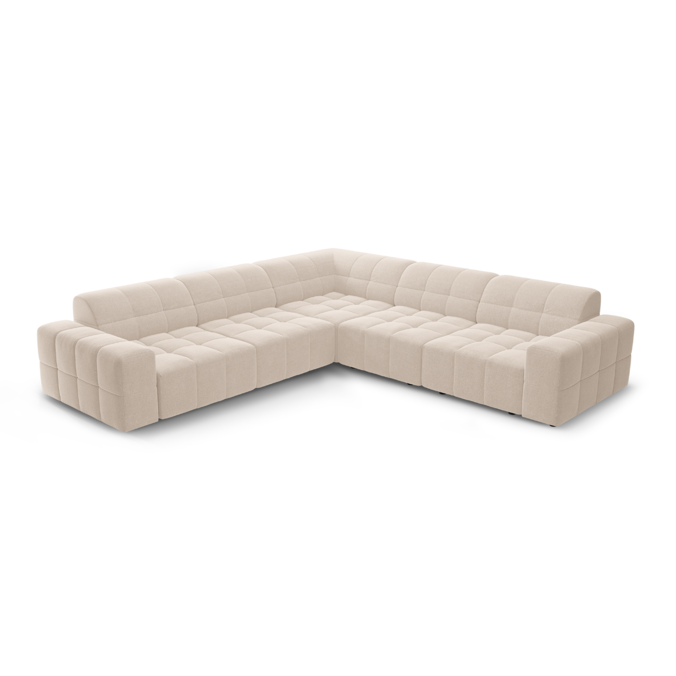 Symmetrical Corner Sofa CHICAGO Beige Chenille