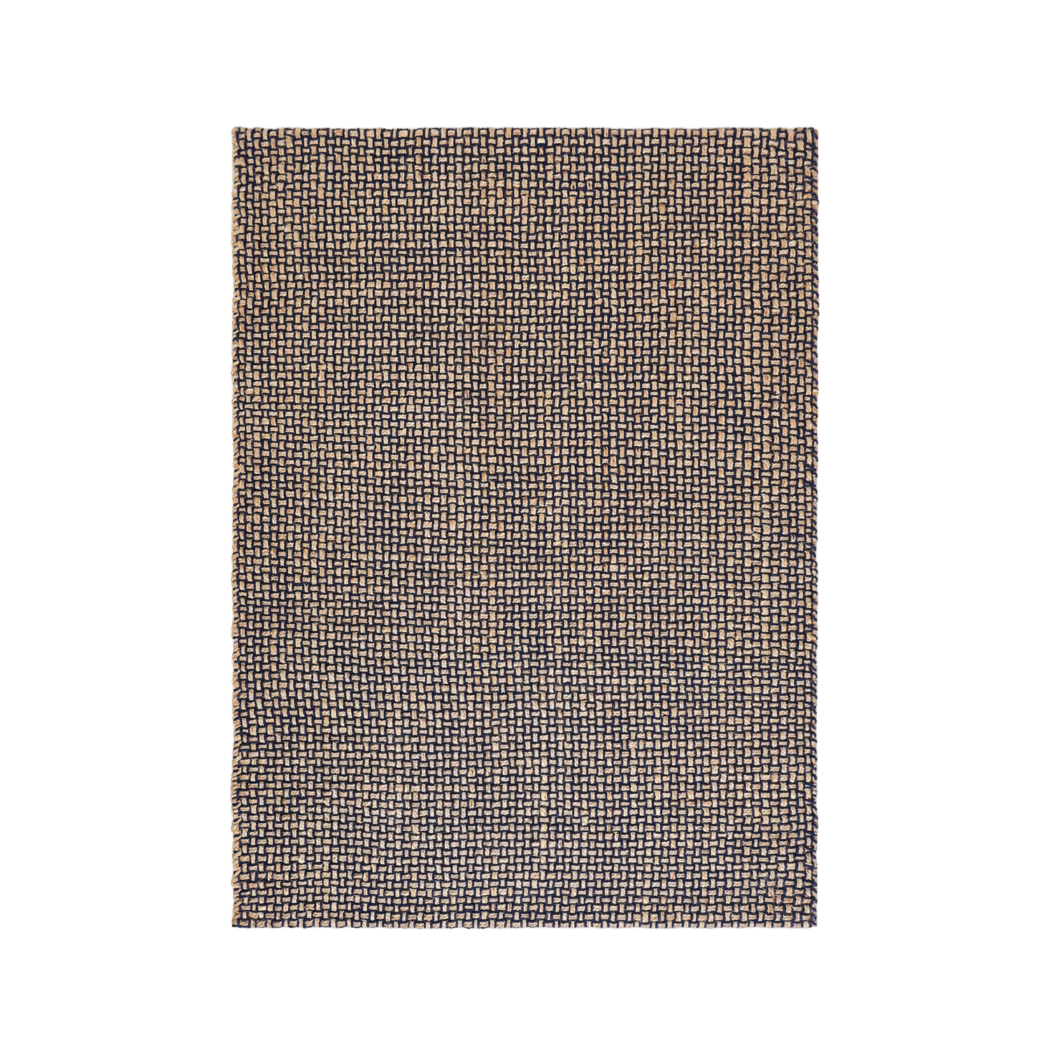WEAVE dark blue rug with beige