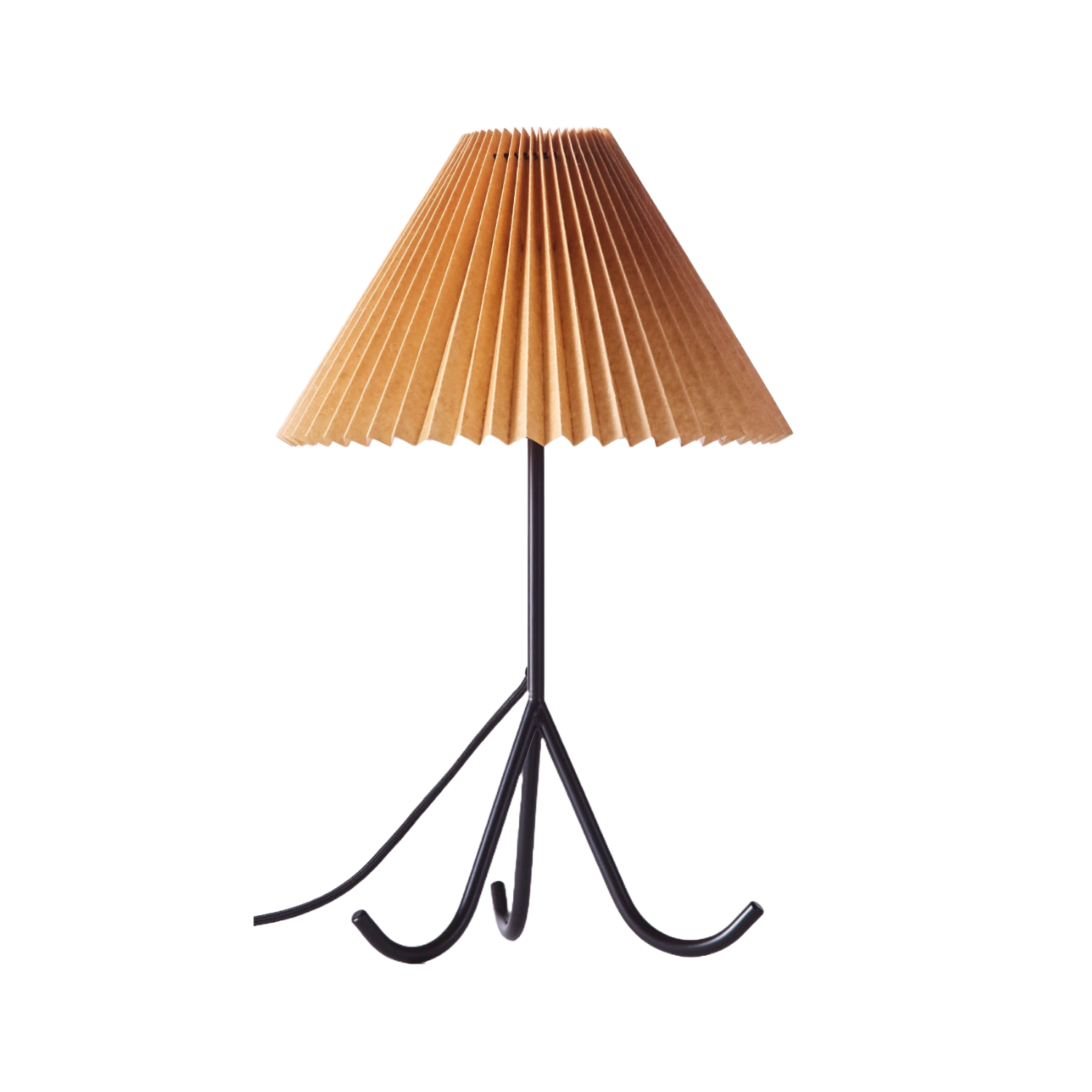 Lampa stołowa GERALDINE ochra z czarną podstawą