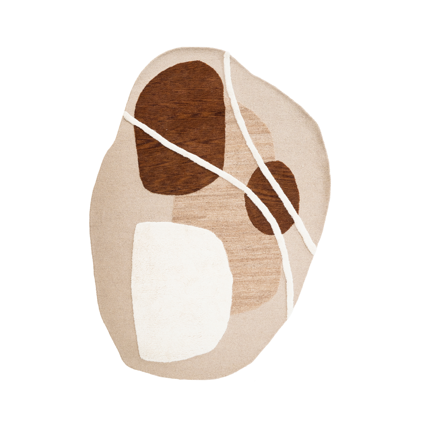 Teppich OGANI beige mit braunem