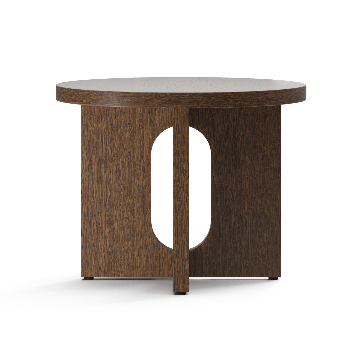 ANDROGYNE dark oak veneer side table