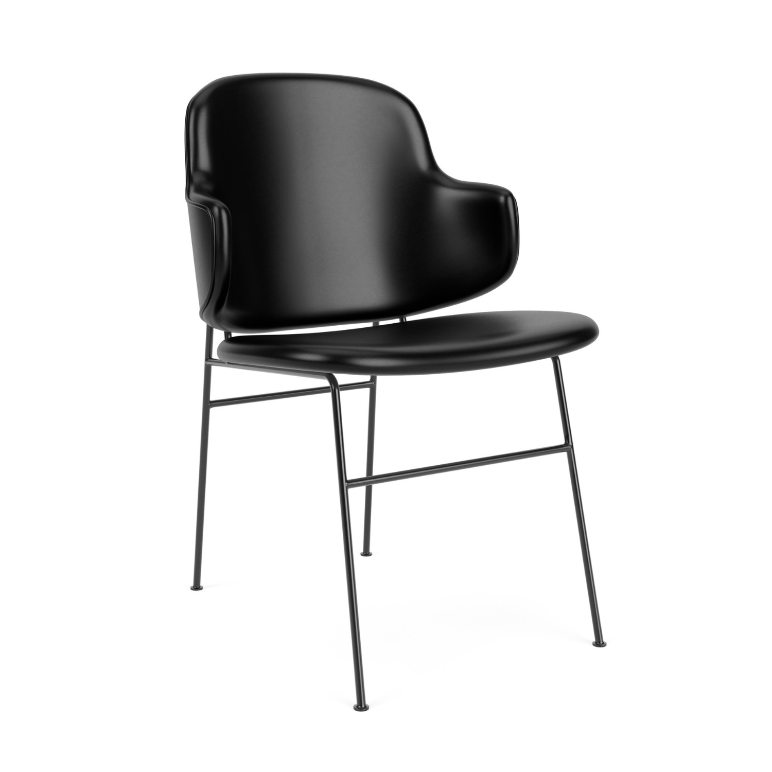 Stuhl PENGUIN schwarze Leder