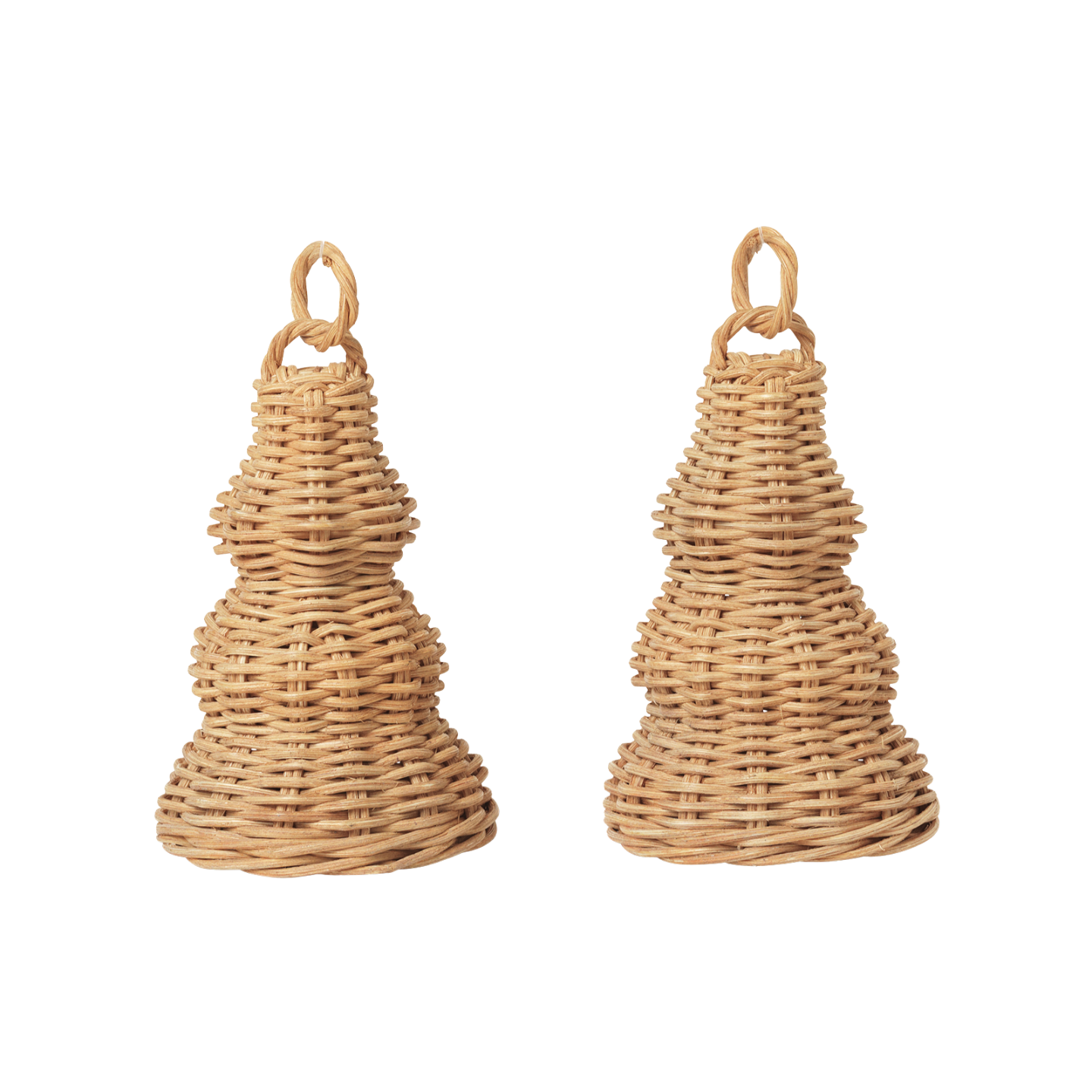 Zestaw bombek BRAIDED BELL pleciony rattan