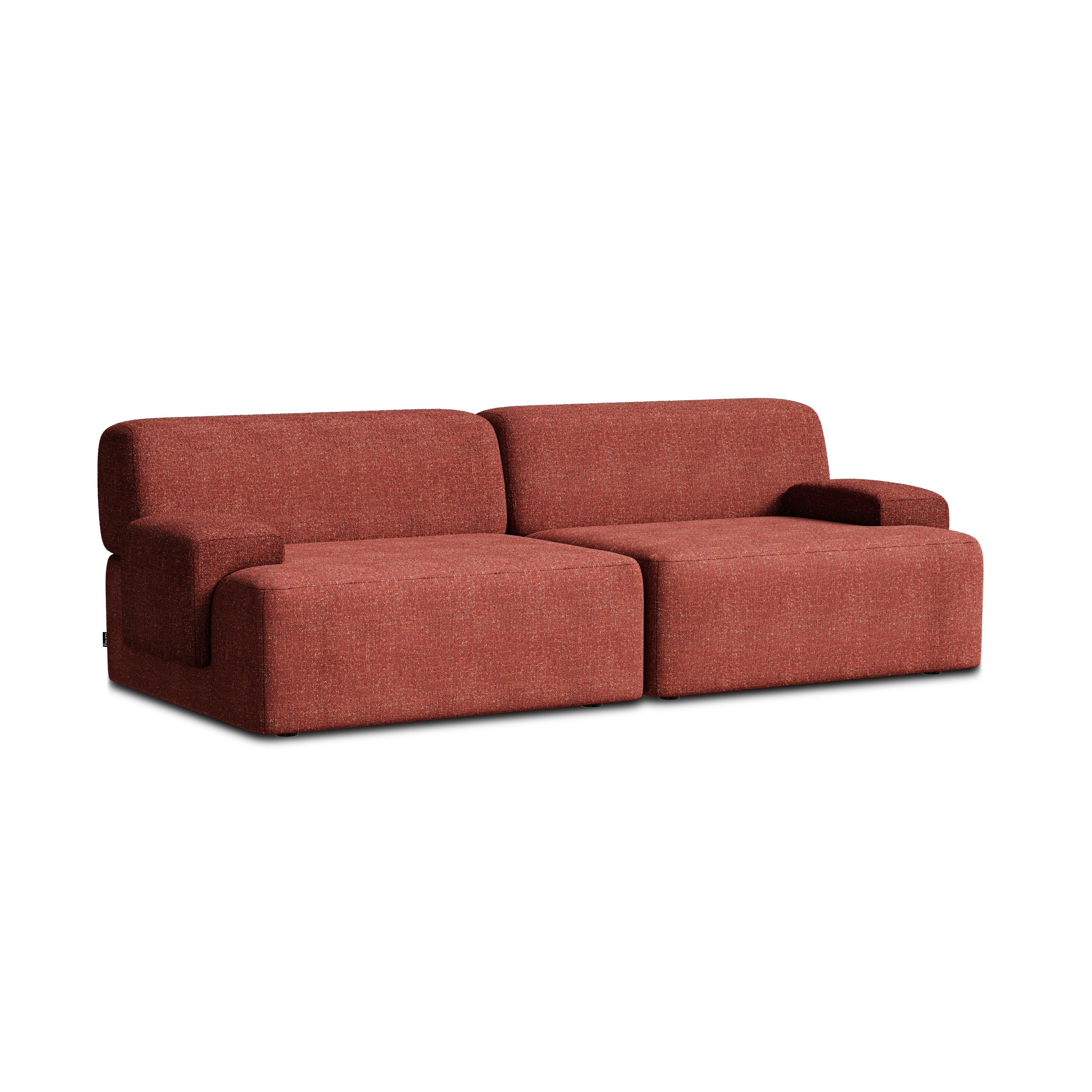 Modular 2-Seater Sofa UMI Chestnut Red