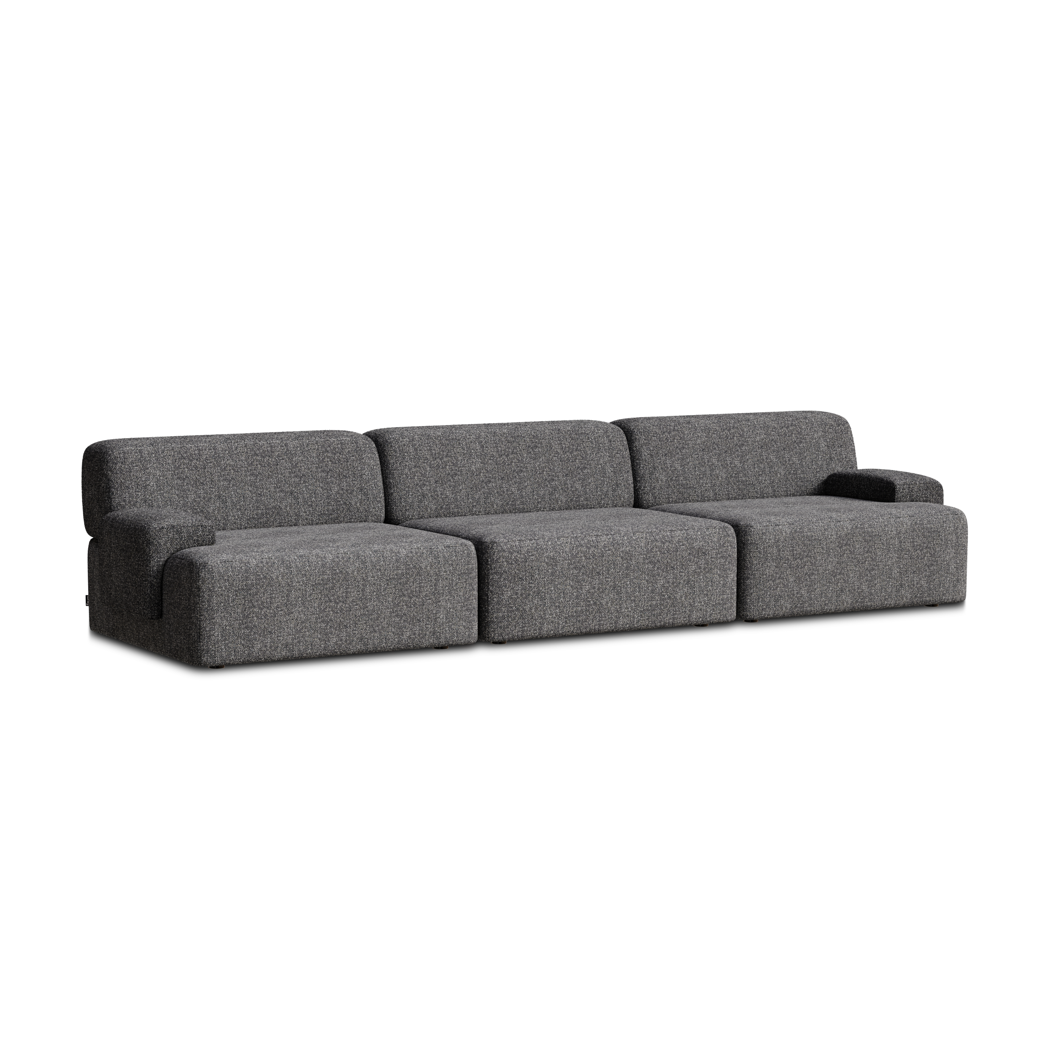 Modular 3-Seater Sofa UMI Stone Black
