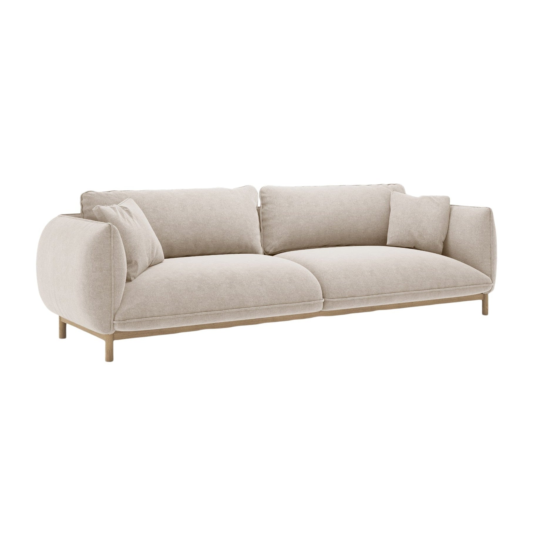 Sofa 4-Sitzer ADA hellbeige Chenille