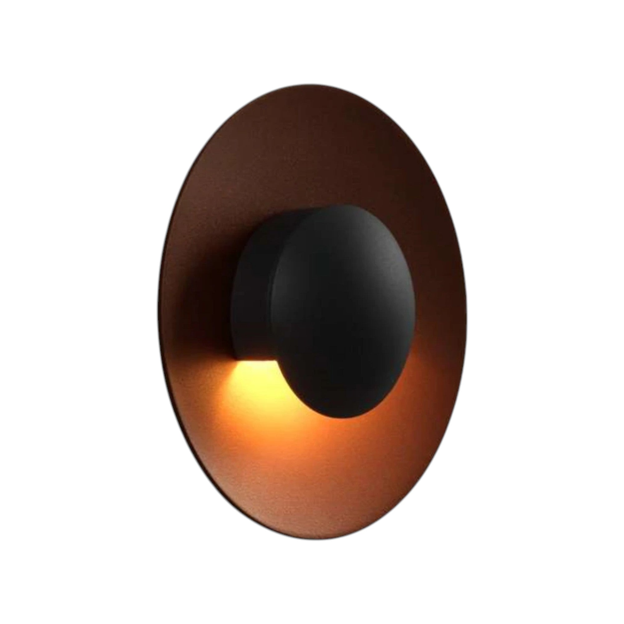 GINGER Outdoor Wall Light in Rusty Brown