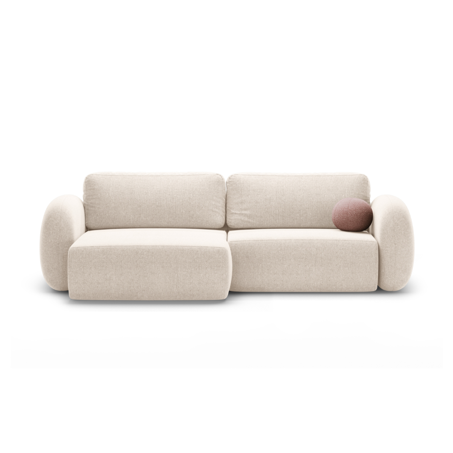Universal corner sofa with sleeping function for 4 people TONALE light beige