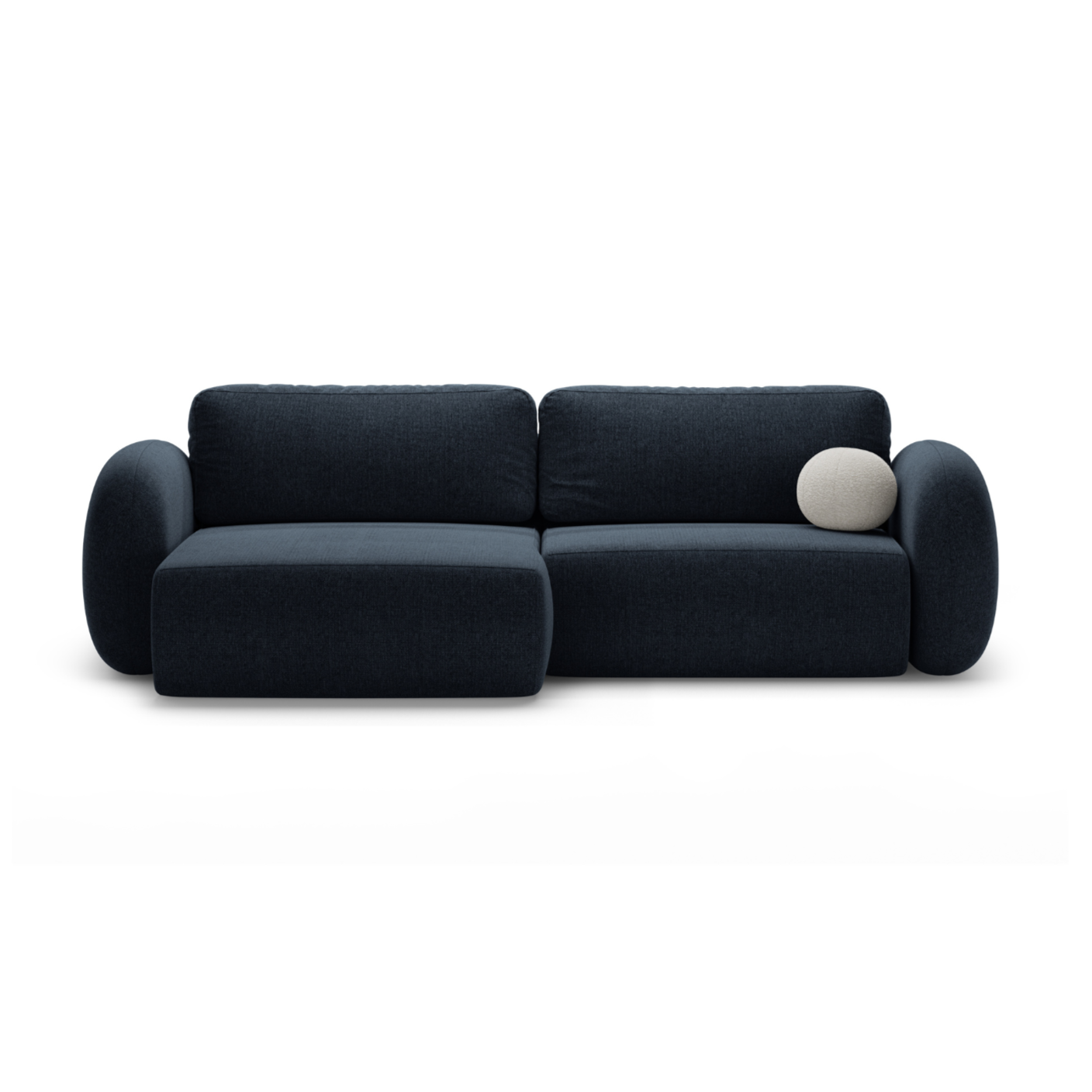Universal corner sofa with sleeping function for 4 people TONALE navy blue