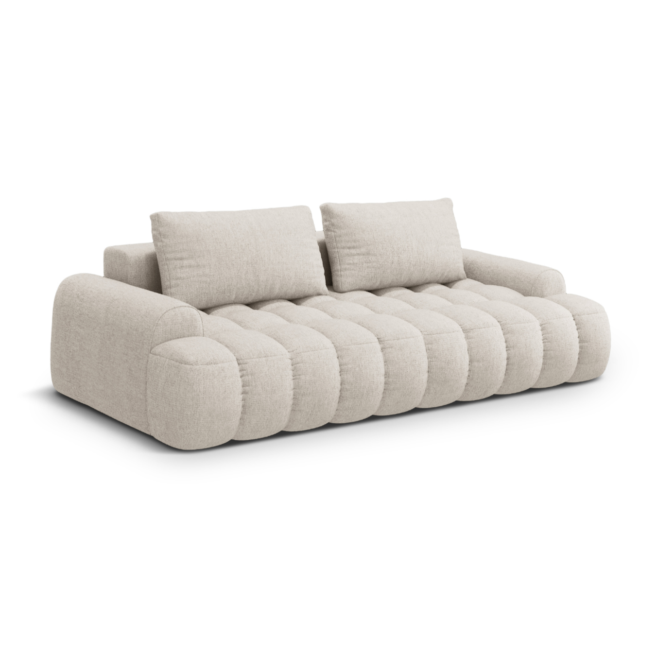 Sofa mit Schlaffunktion für 4 Personen LINZ cremefarben