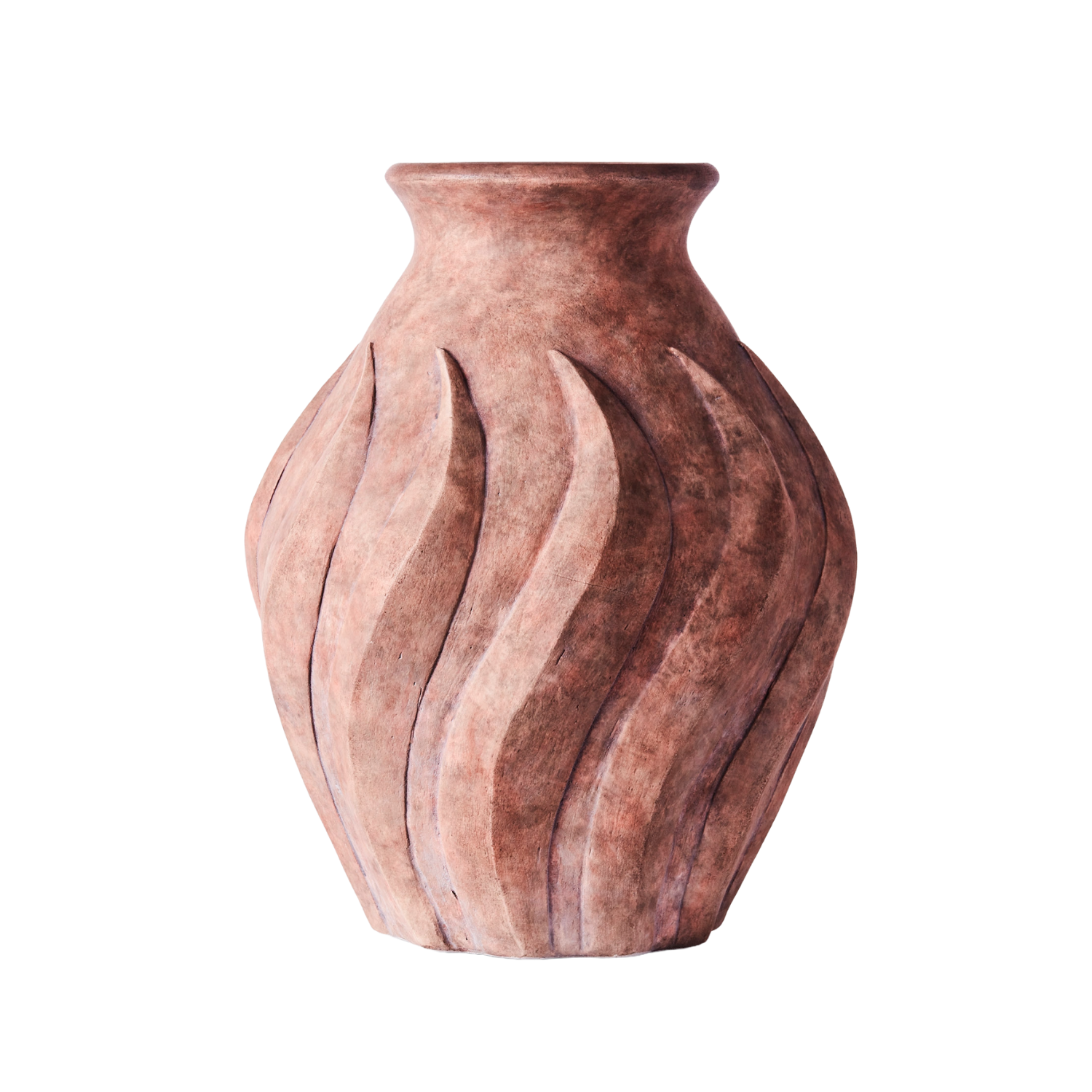 Vase SWIRL braune Keramik