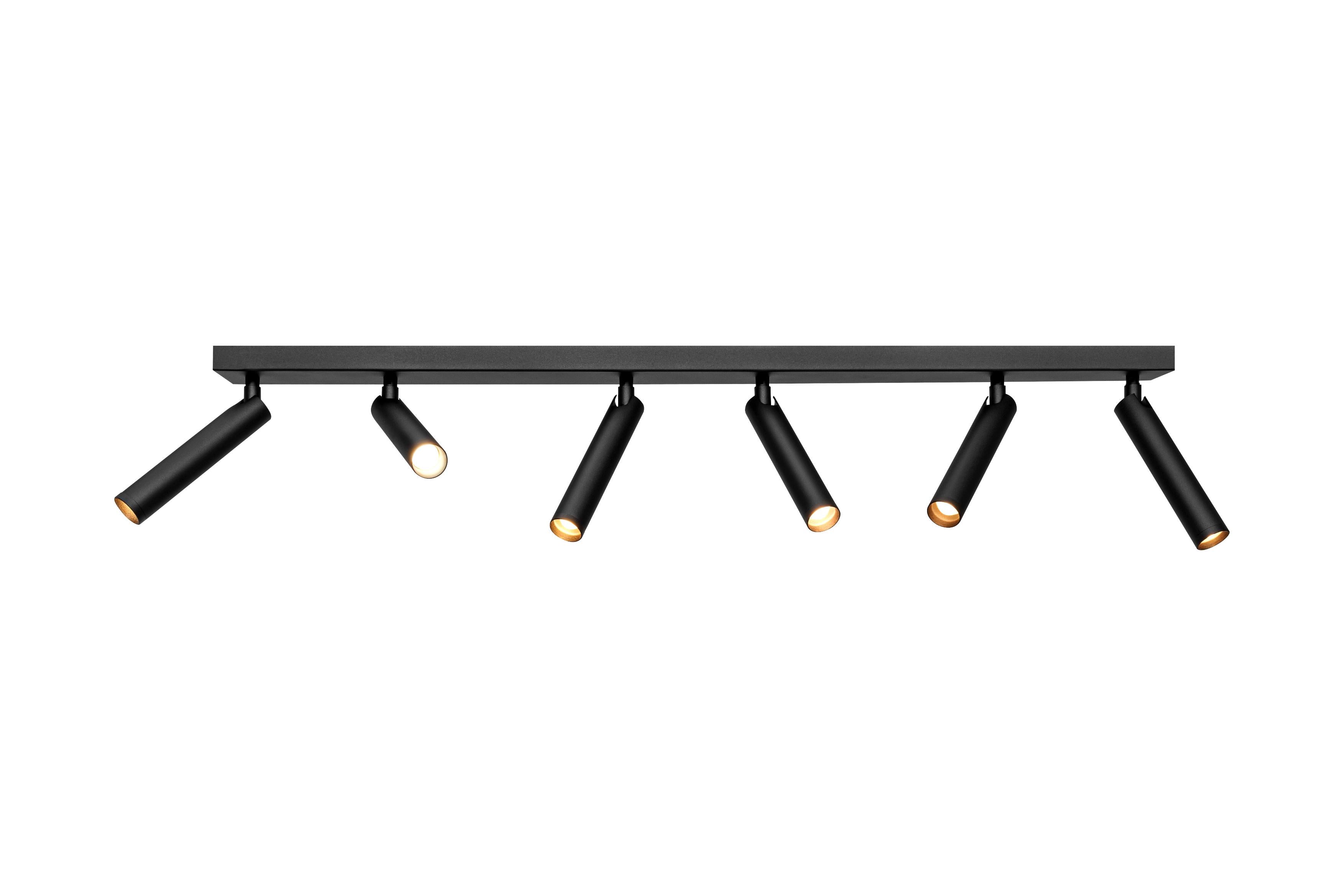 ROLL 6 Black Ceiling Lamp