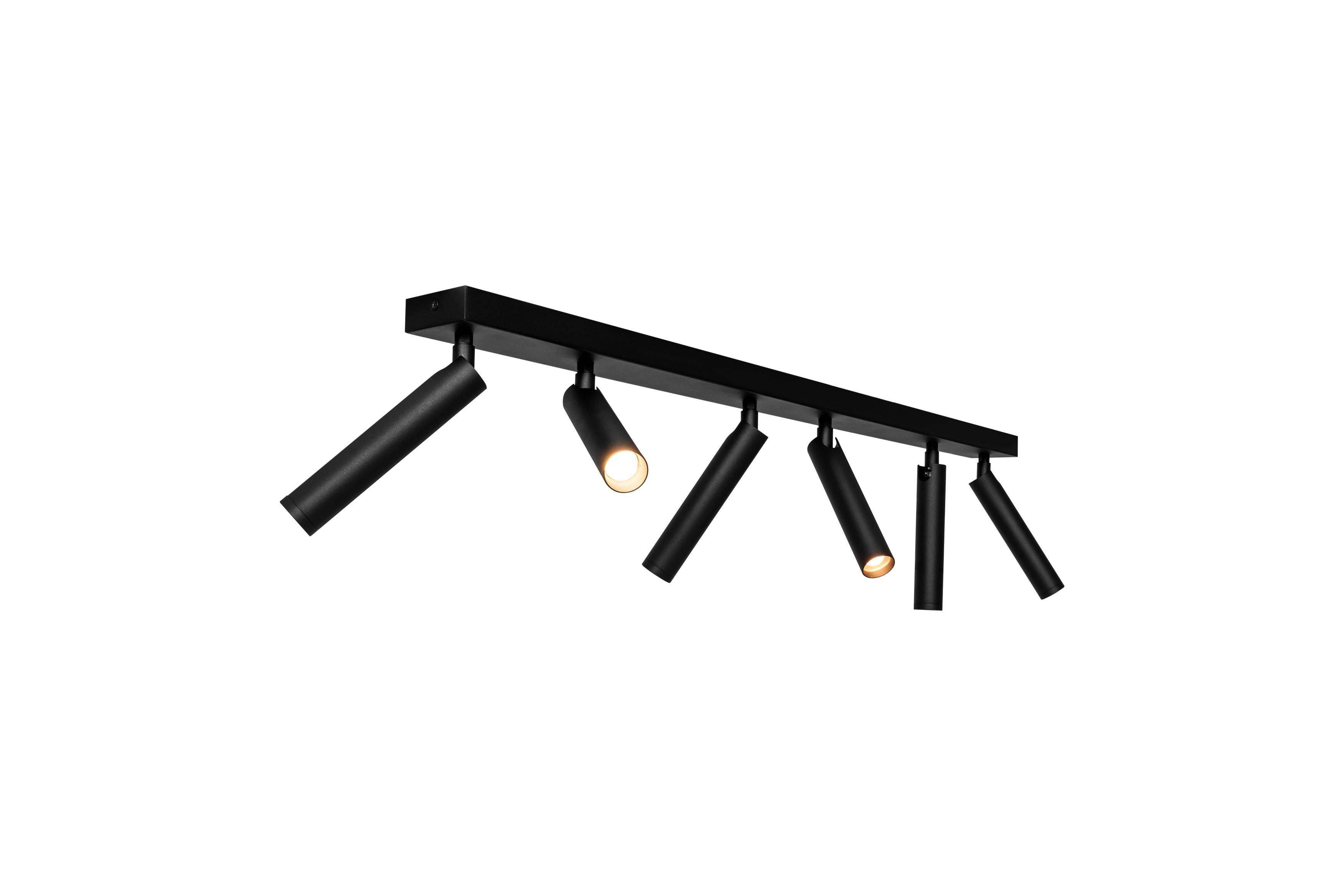ROLL 6 Black Ceiling Lamp