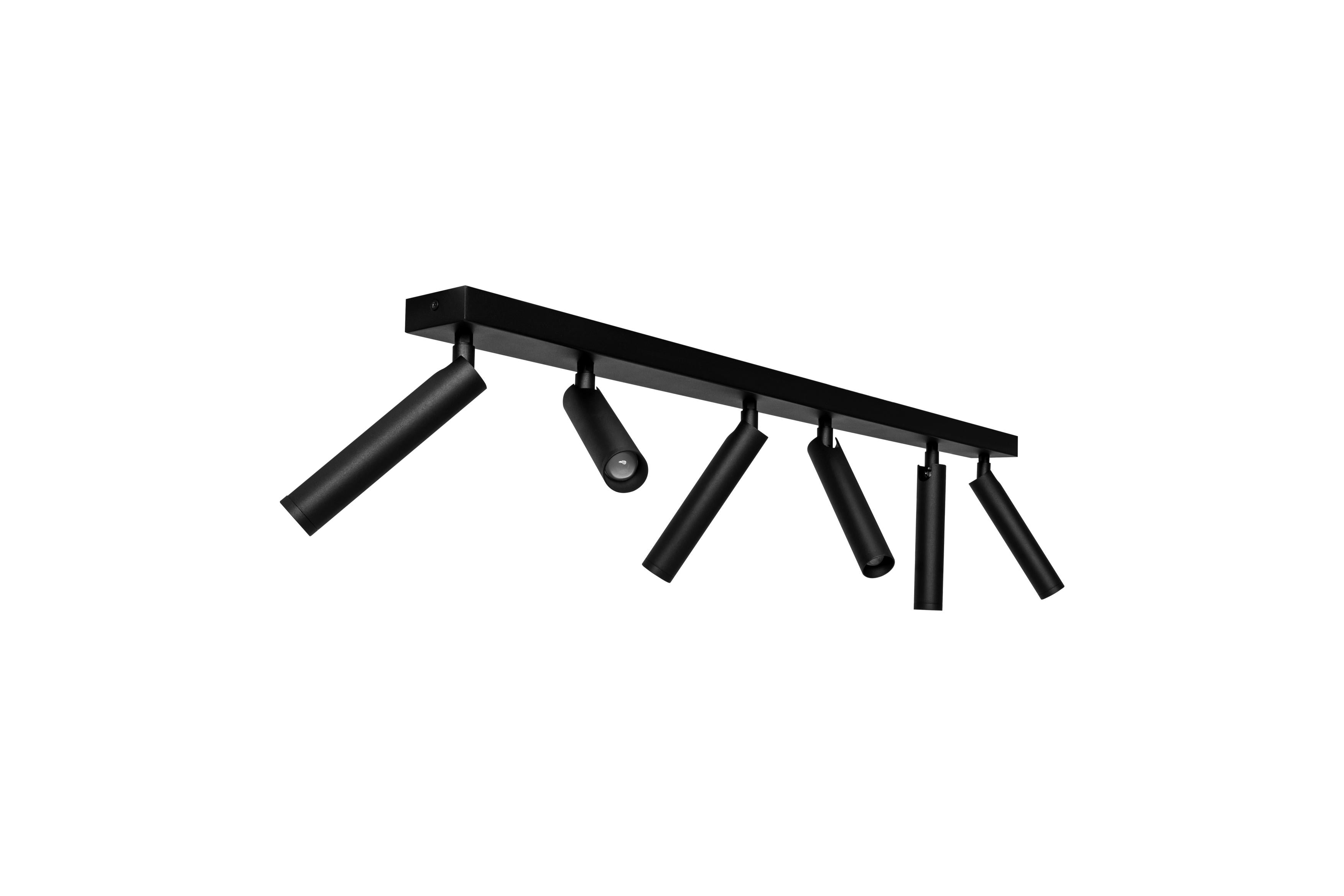 ROLL 6 Black Ceiling Lamp