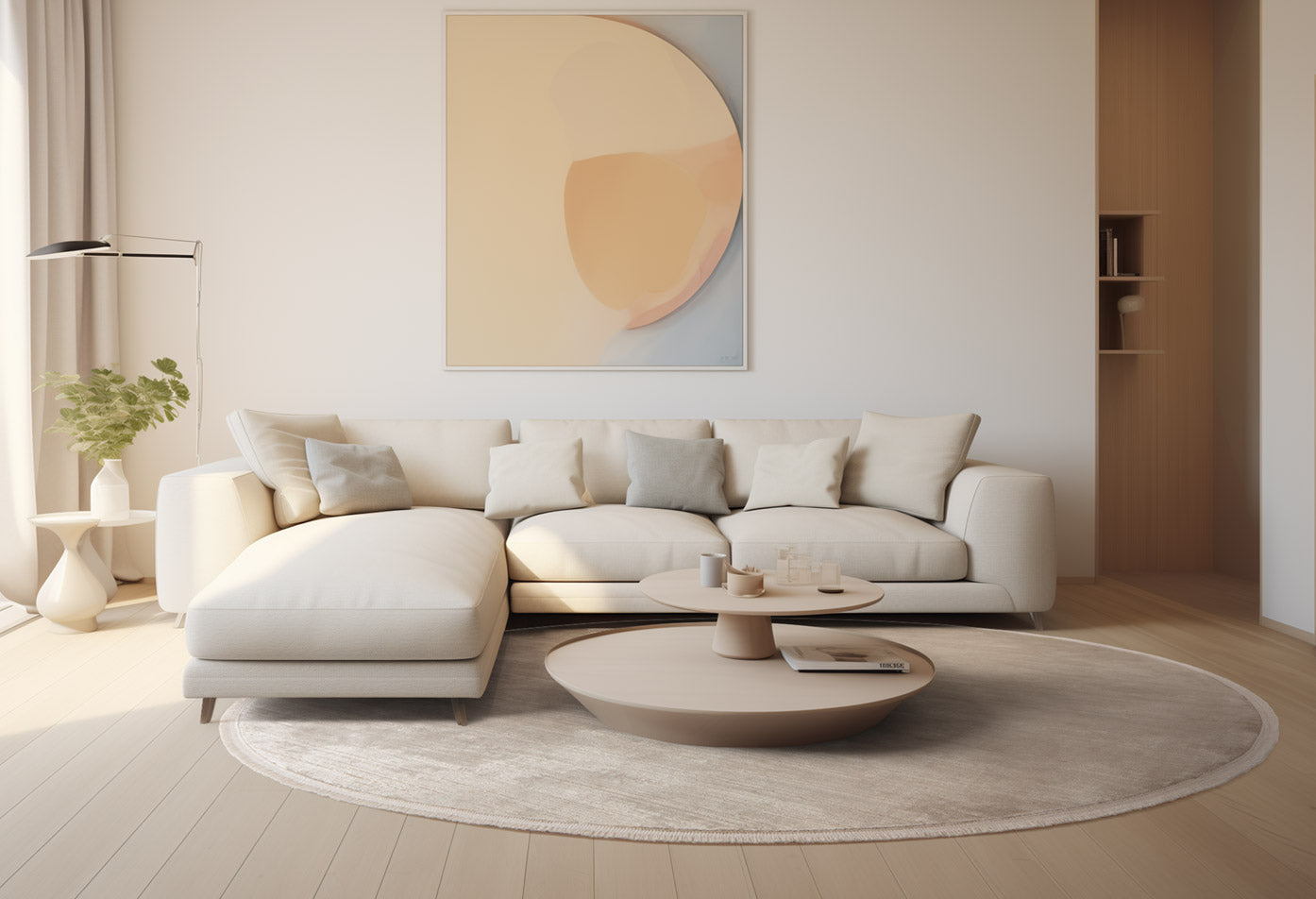 Round Carpet ROYAL Gray-Beige