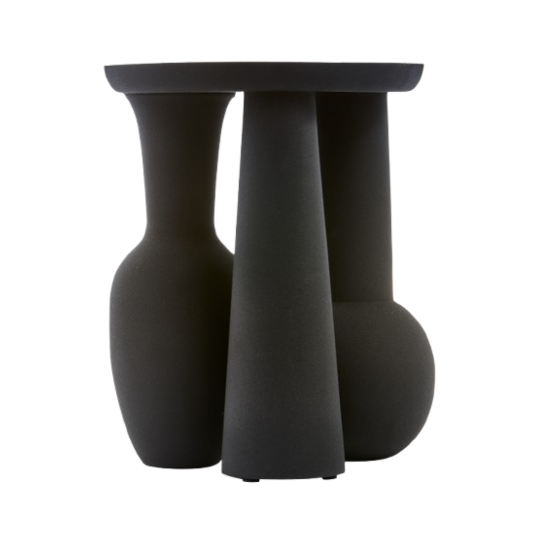 ROMAN VASE & PLATE black