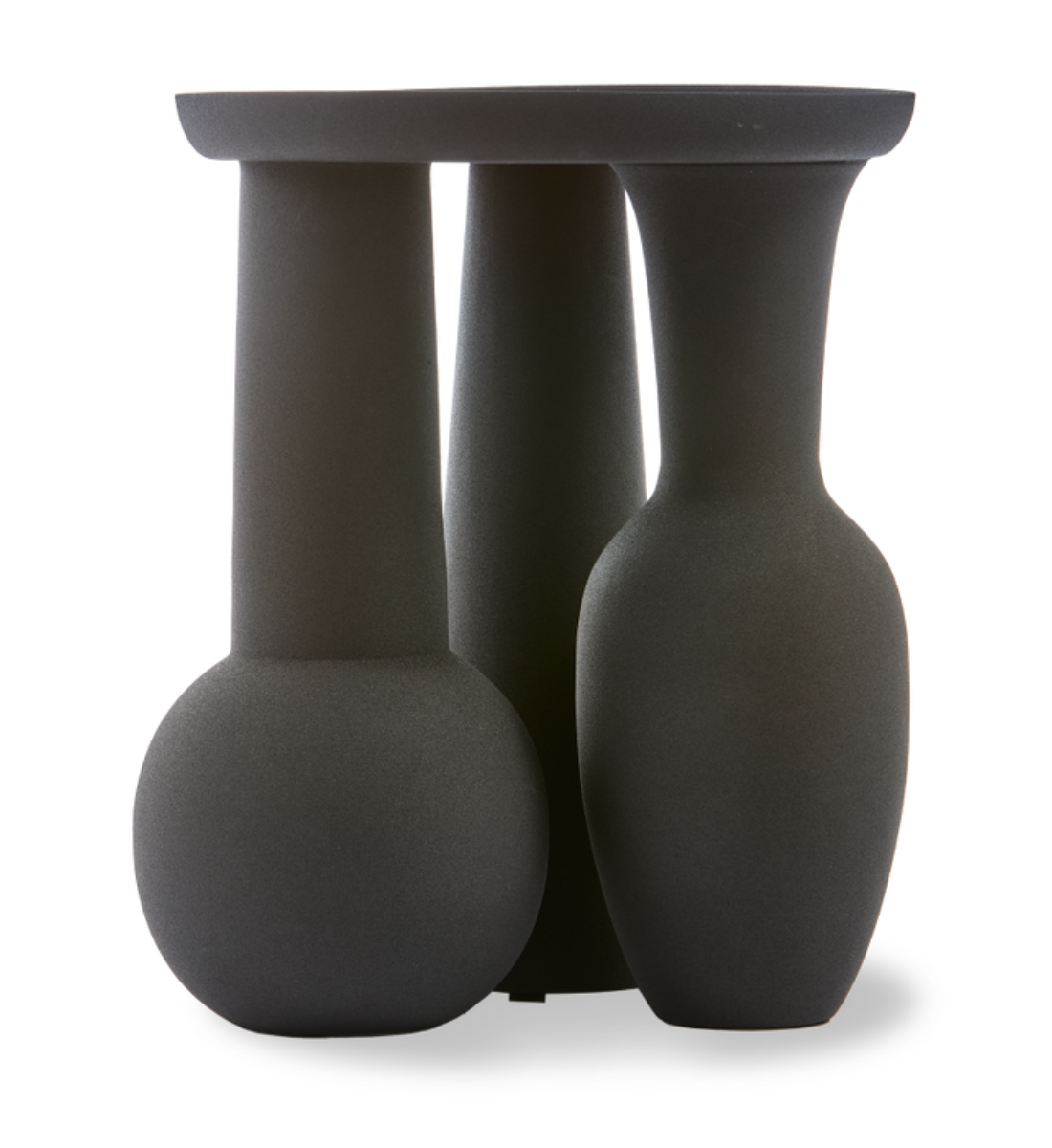 ROMAN VASE & PLATE black