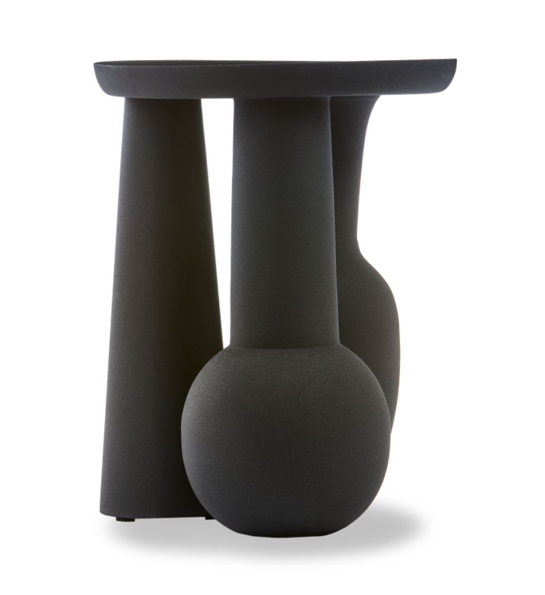 ROMAN VASE & PLATE black
