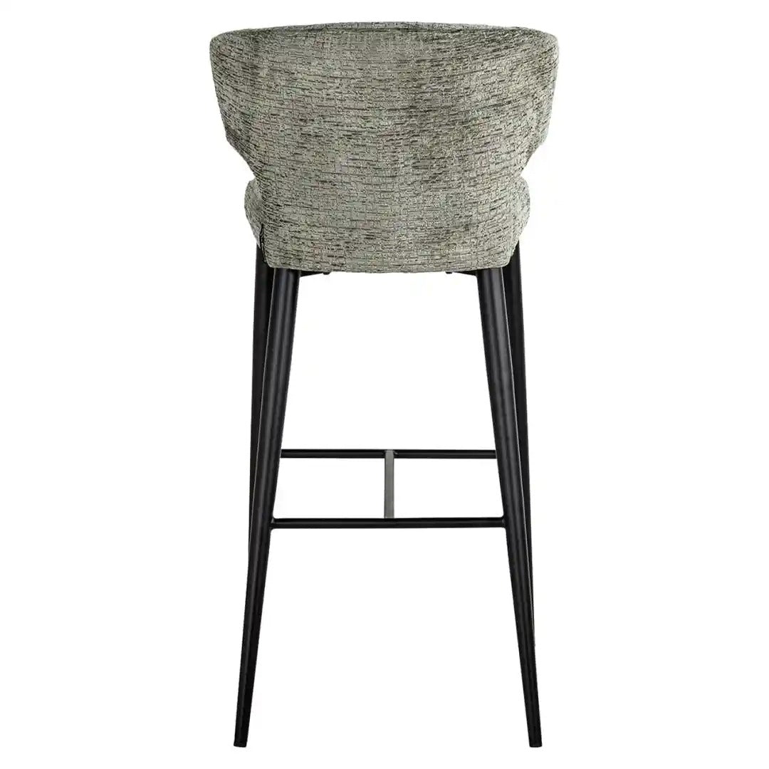 TAYLOR gray bar stool with black base