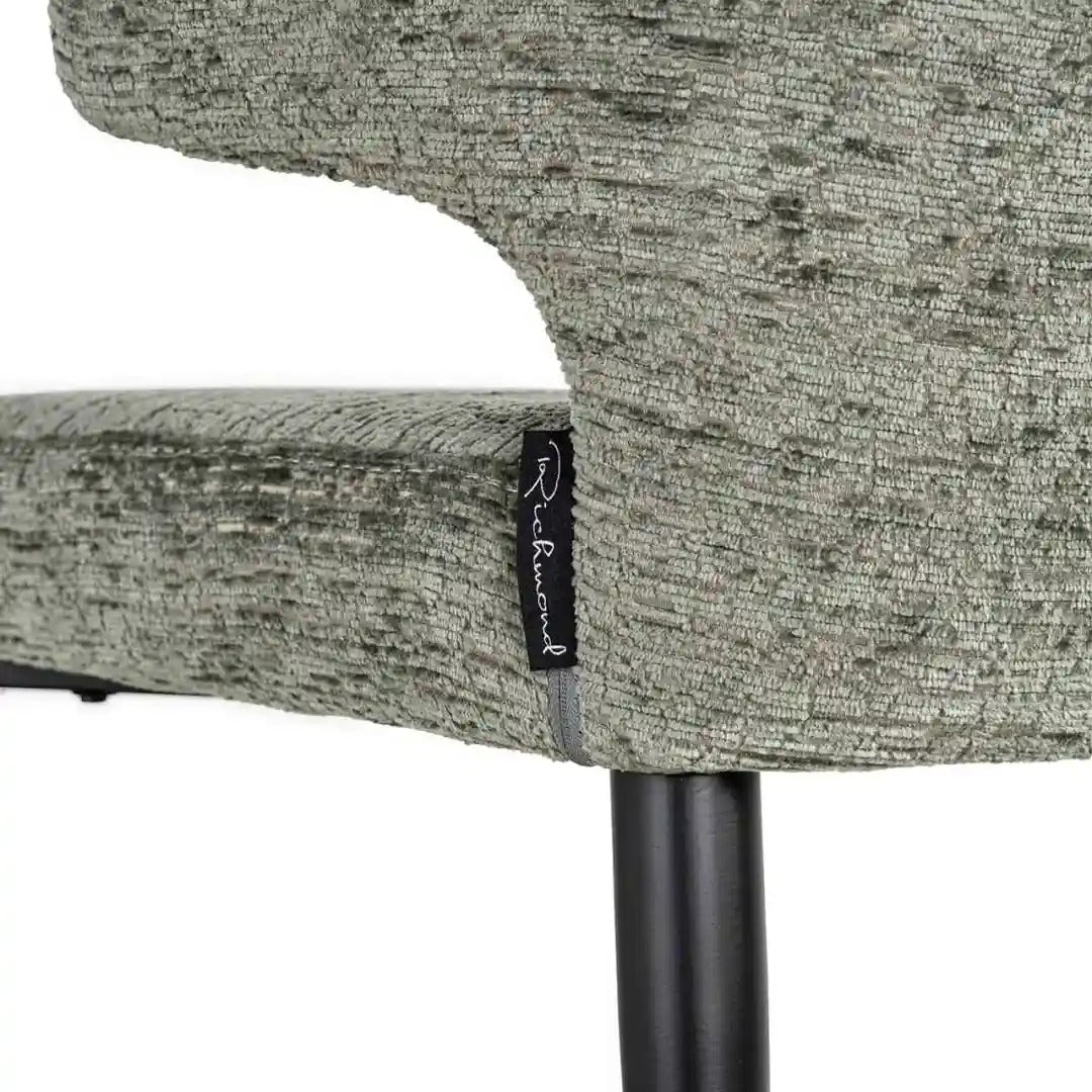 TAYLOR gray bar stool with black base