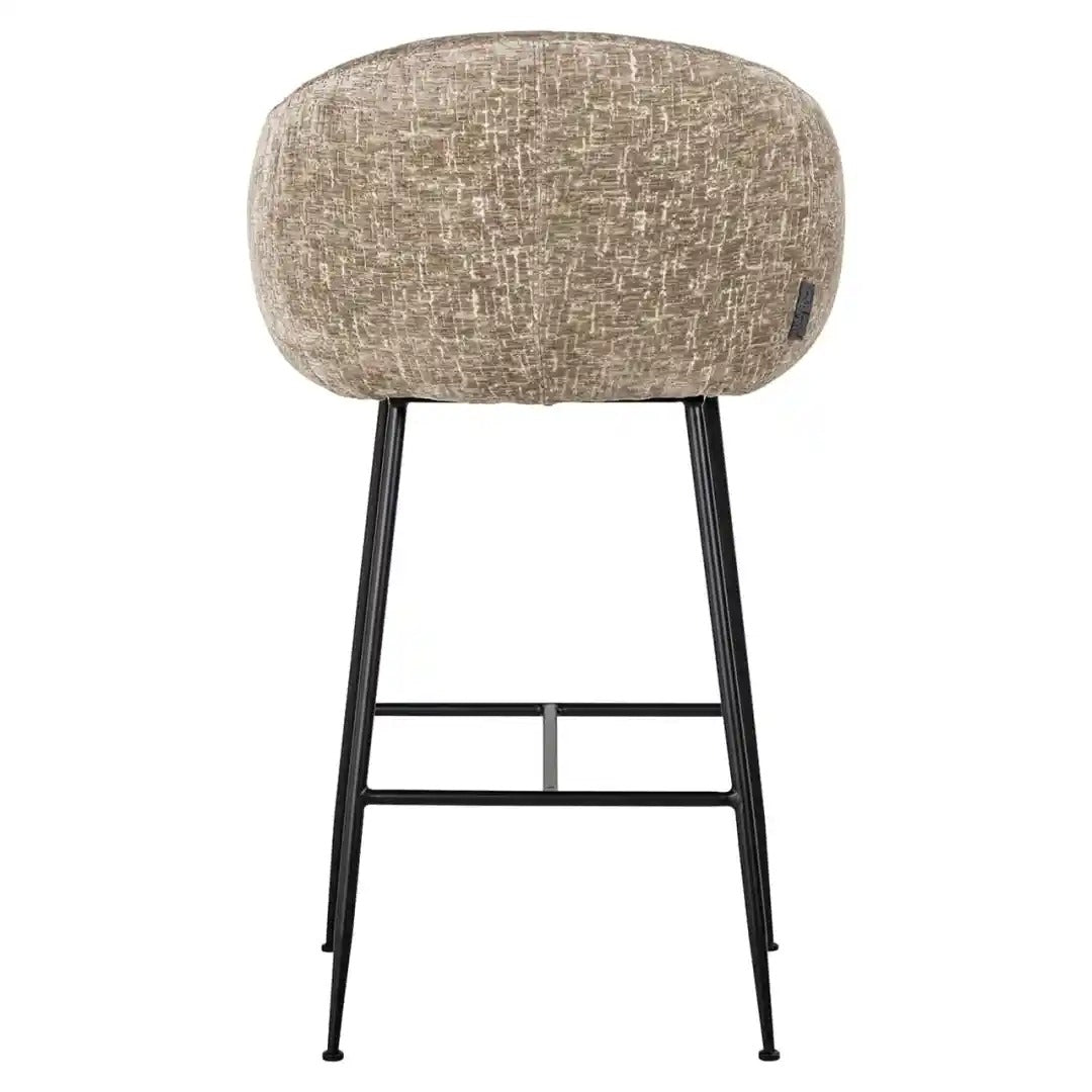 AVANTI brown bar stool with black base