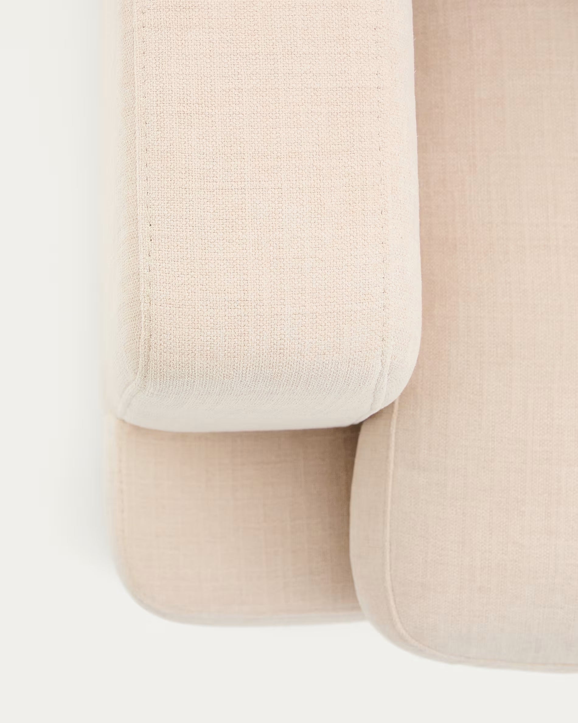 4-seater GALA sofa in beige chenille