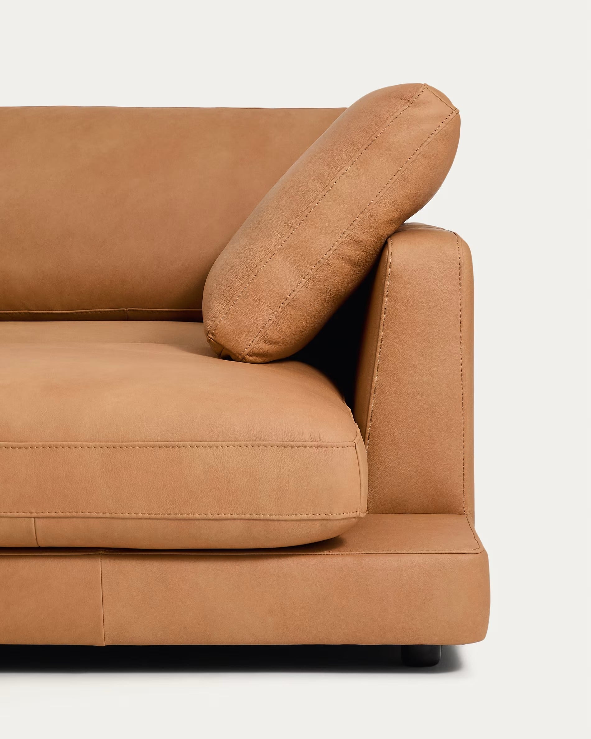 4-sitziger rechter Ecksofa GALA aus Naturleder