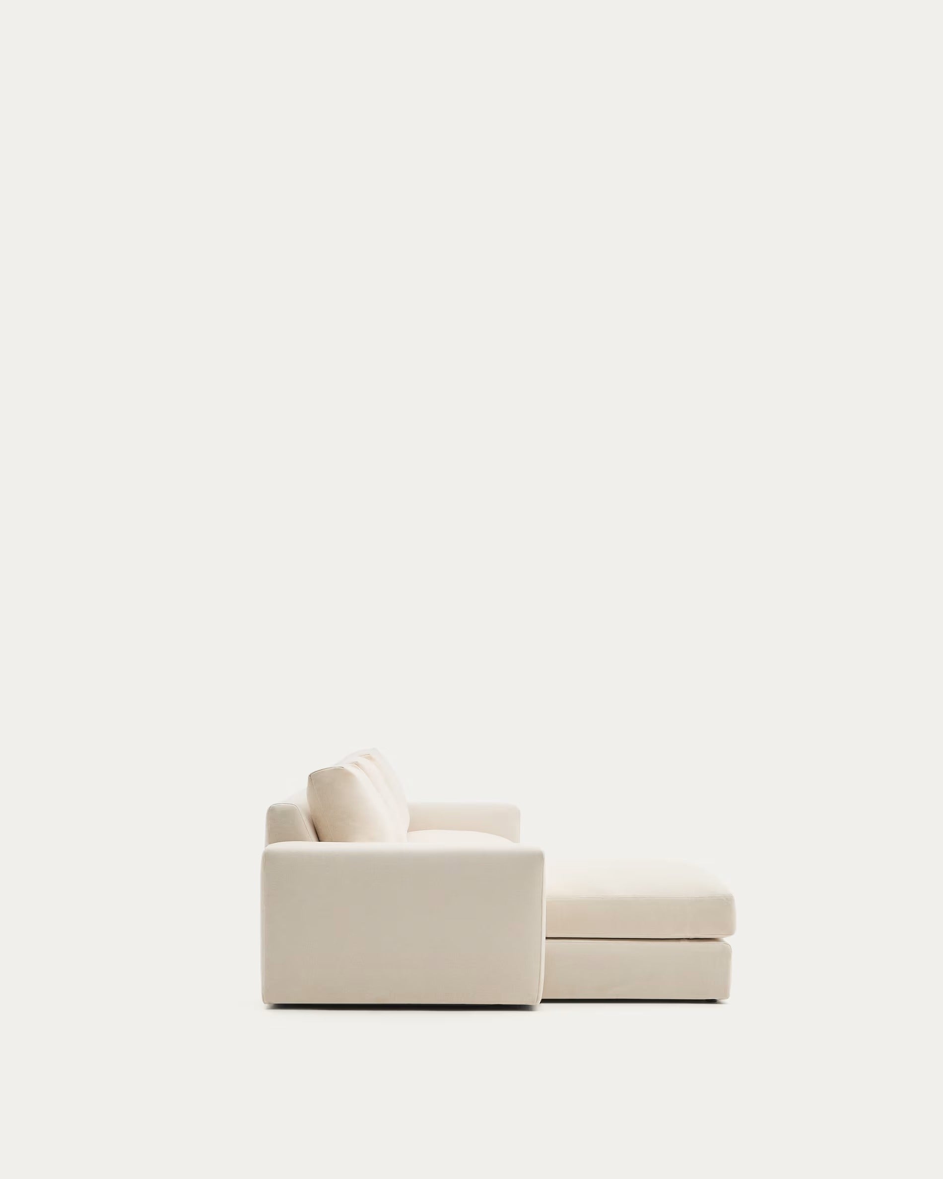 4-seater left-facing corner sofa ALEA ecru chenille