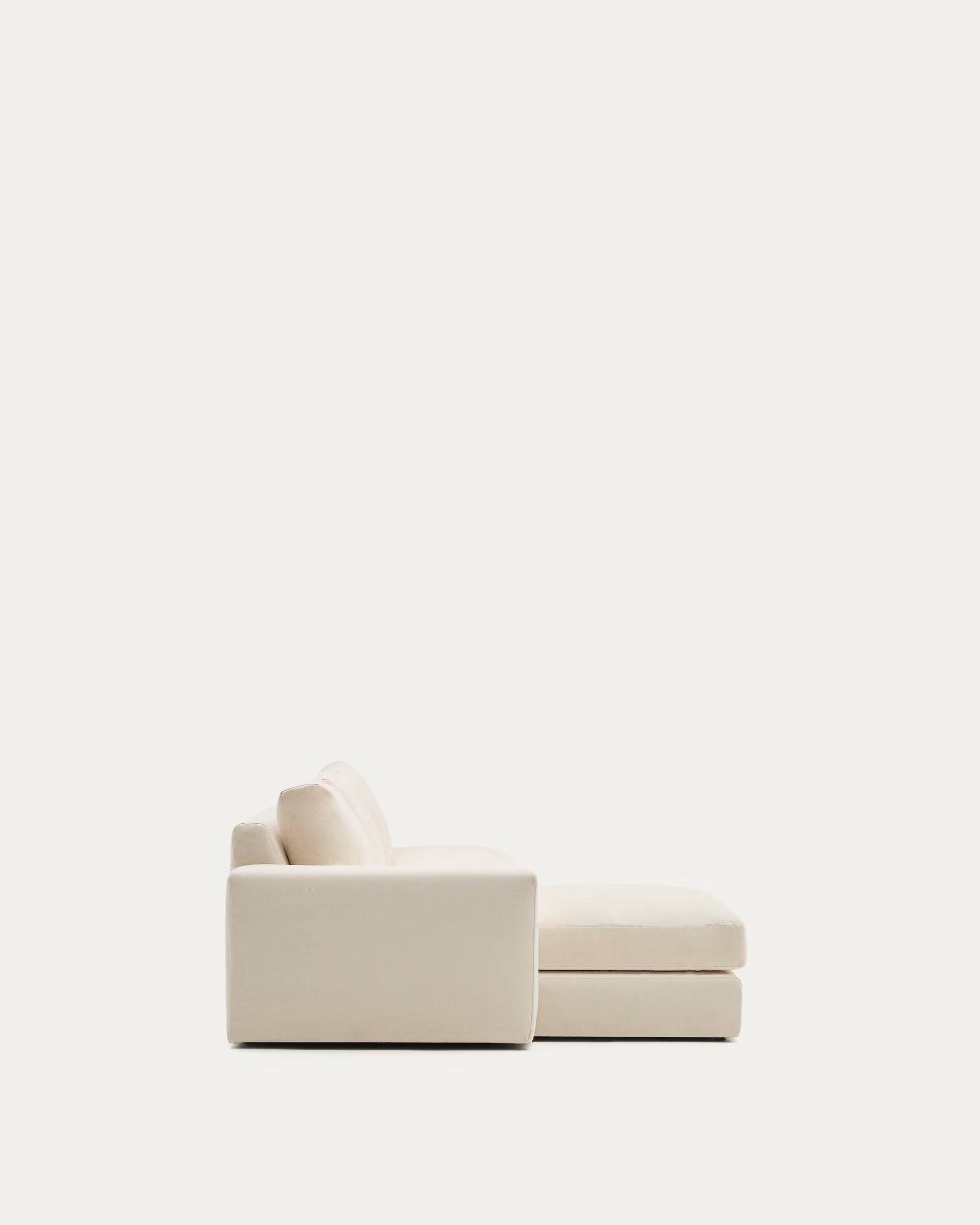 5-Sitzer-Ecksofa links ALEA ecru Chenille