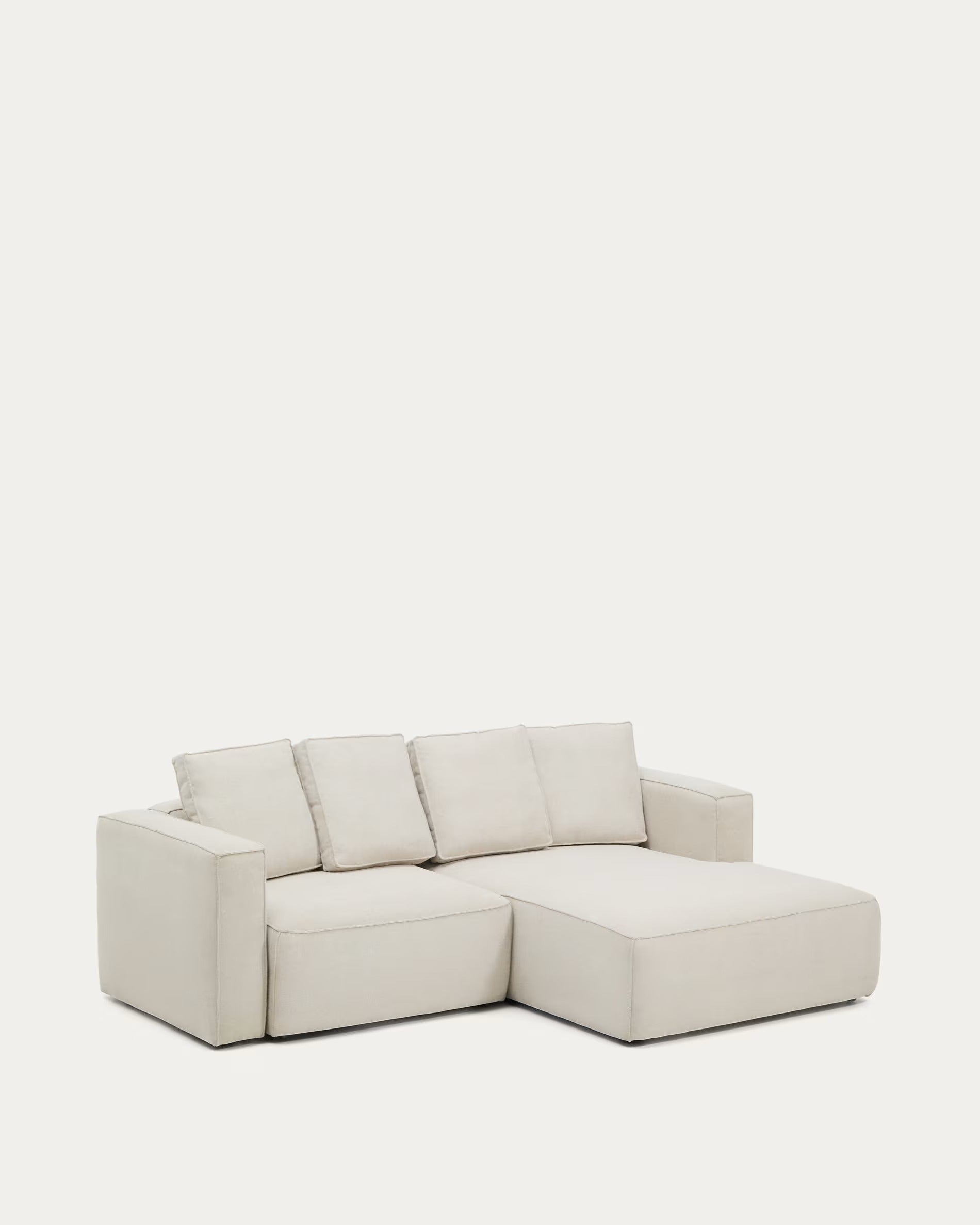 Right-facing 3-seater sofa bed MARELA beige