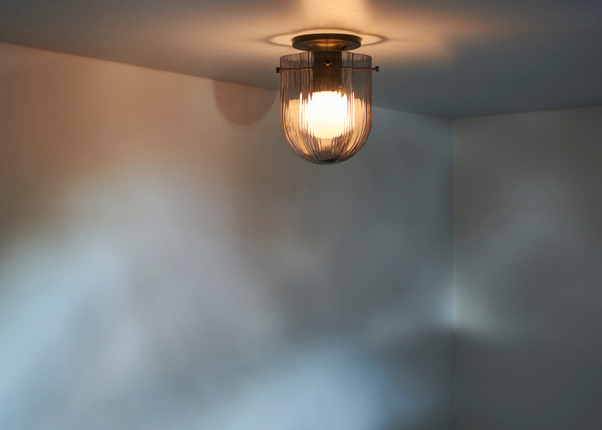 Deckenlampe SEINE rosa Glas